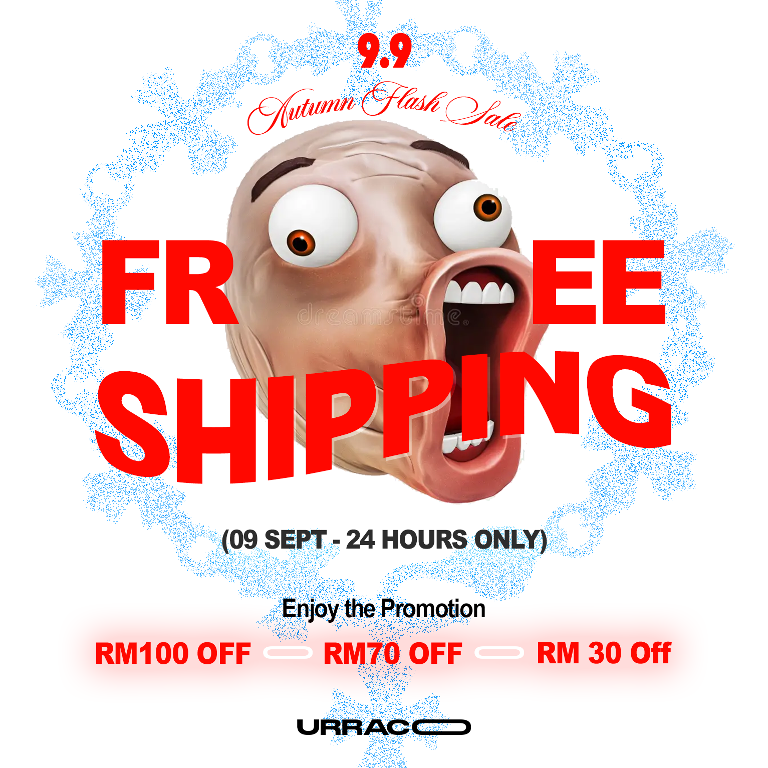 9.9 Free Shipping (24 Hours Only)