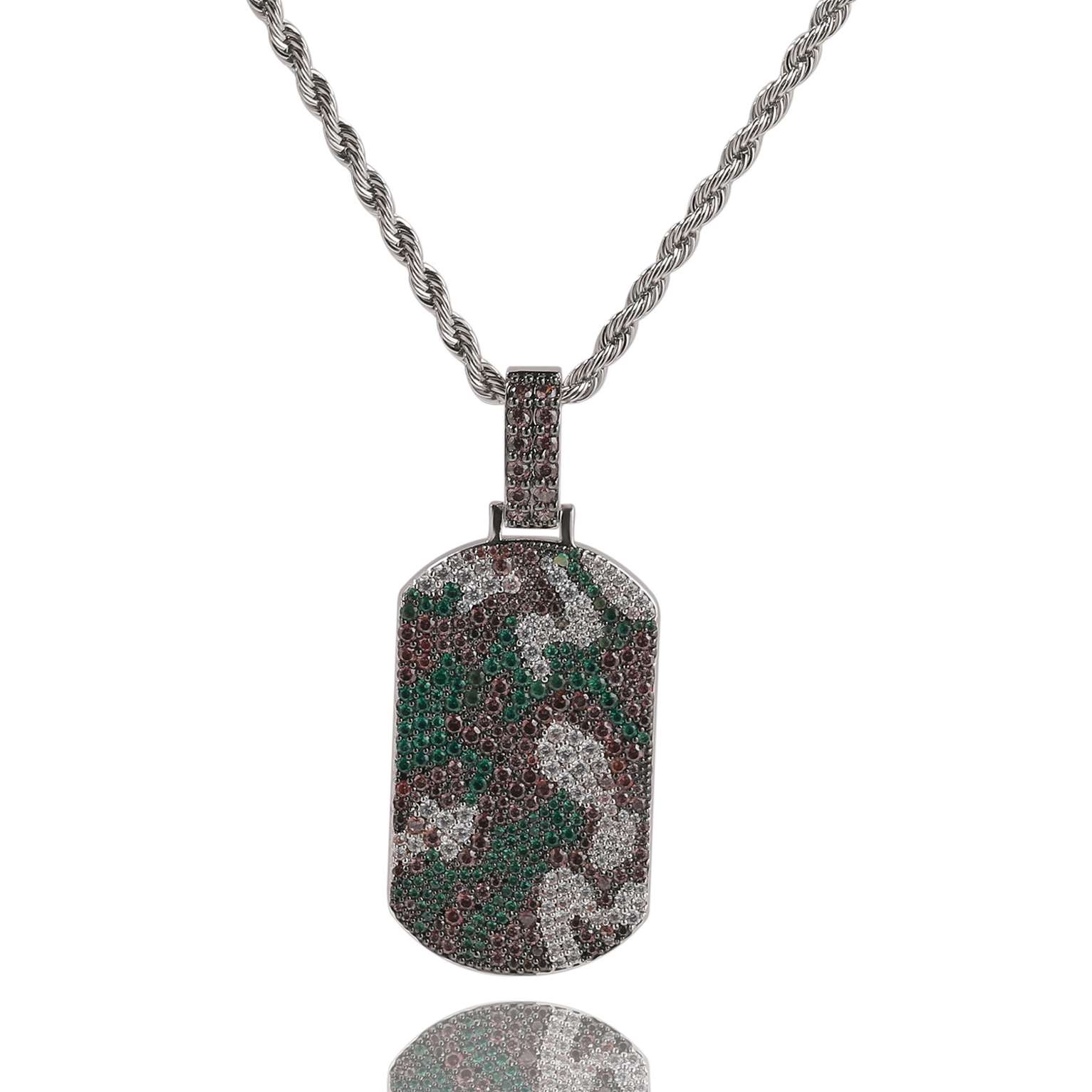 Iced Phantom Tag Pendant - Camouflage Gold