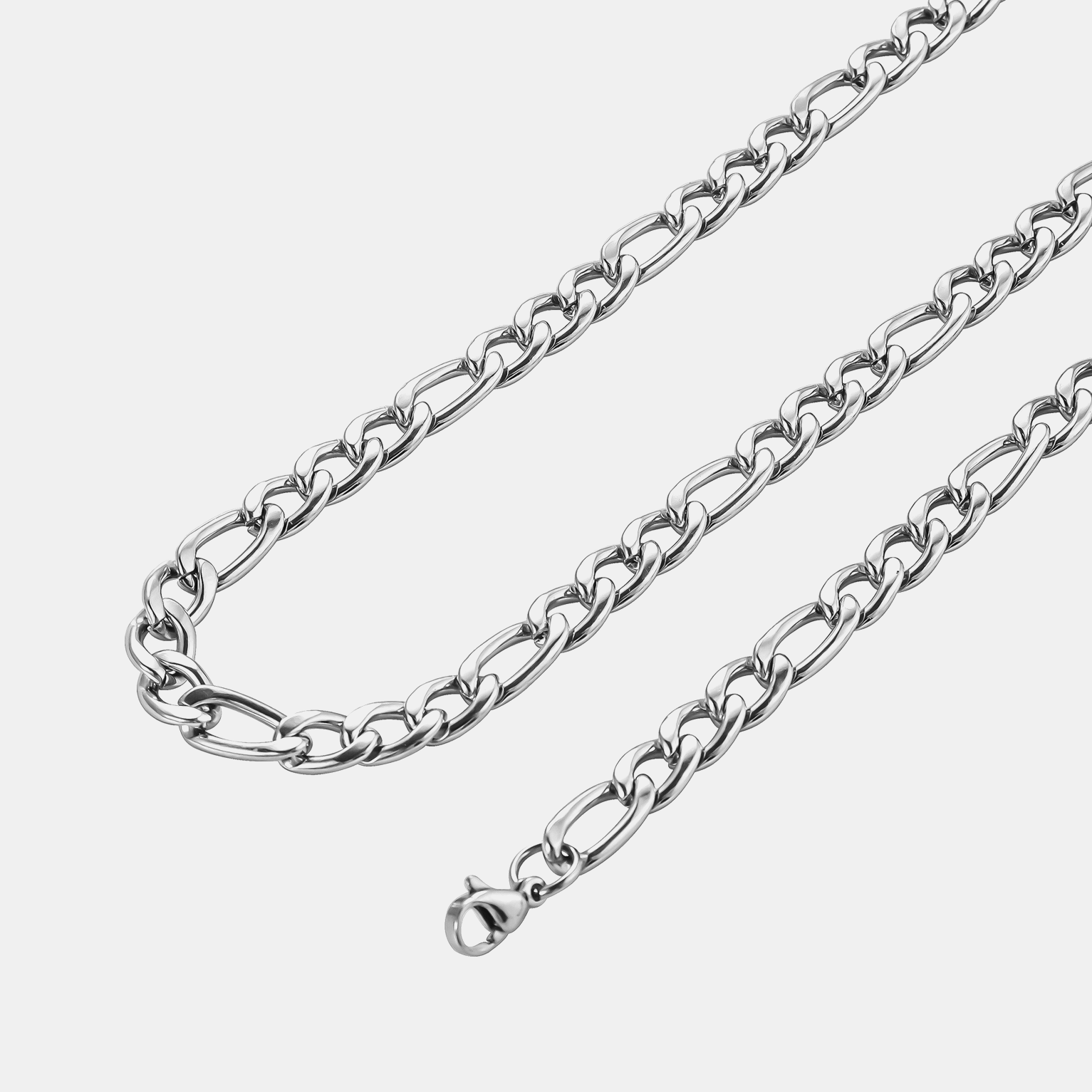 5mm Heavy Link NK Chain - White Gold