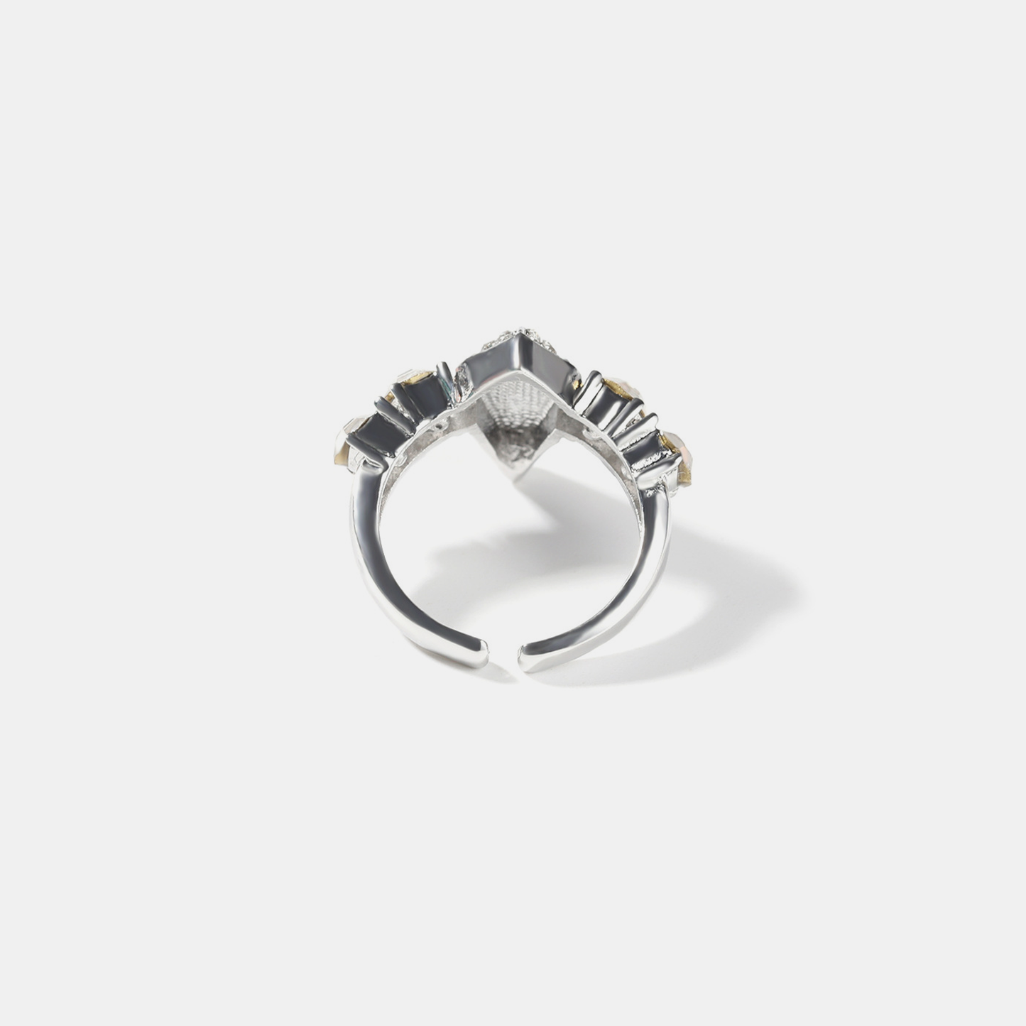 Panther Diamond Ring (Open Cuff) - Black & Purple