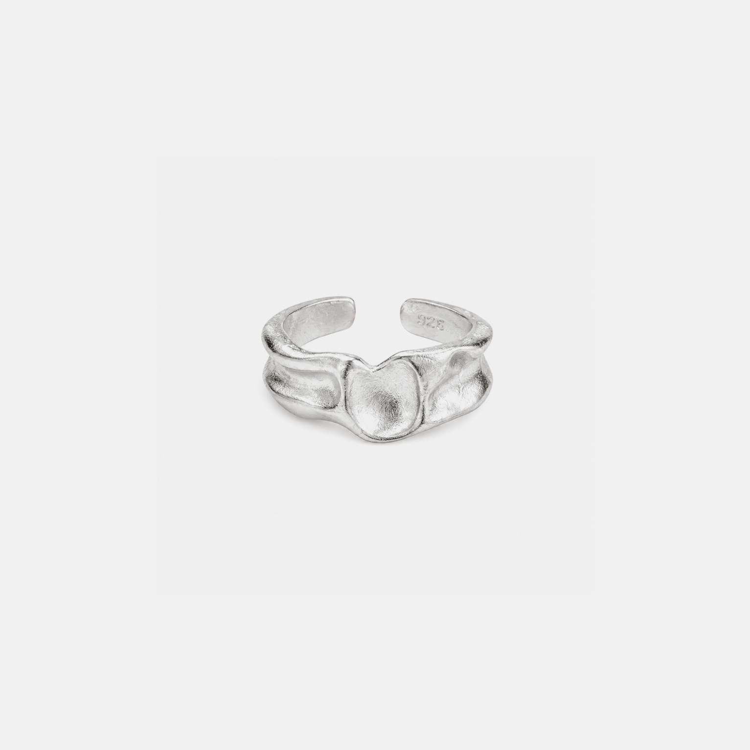Molten Wave Ring - Silver