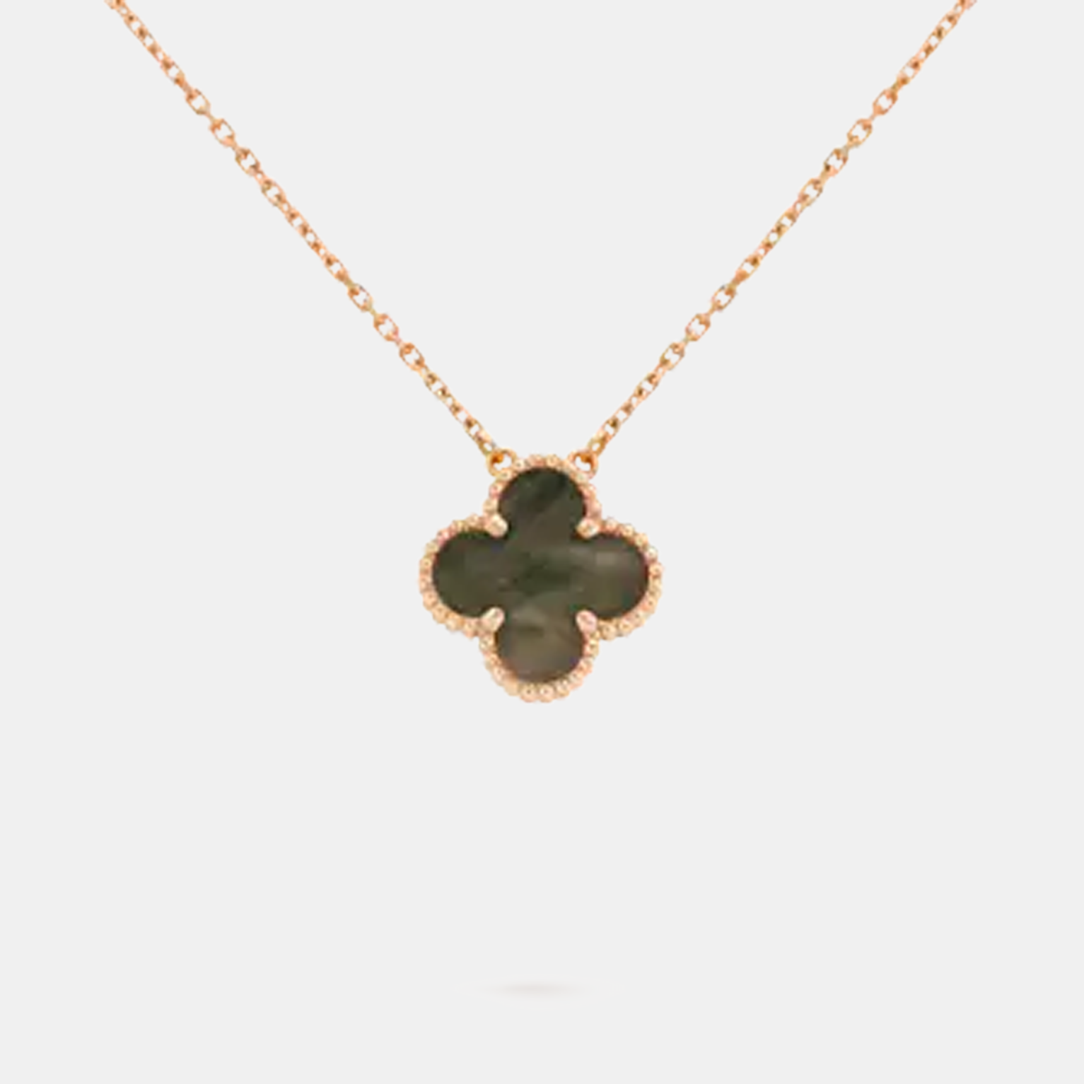 Silver Clover Chain - Rose Gold