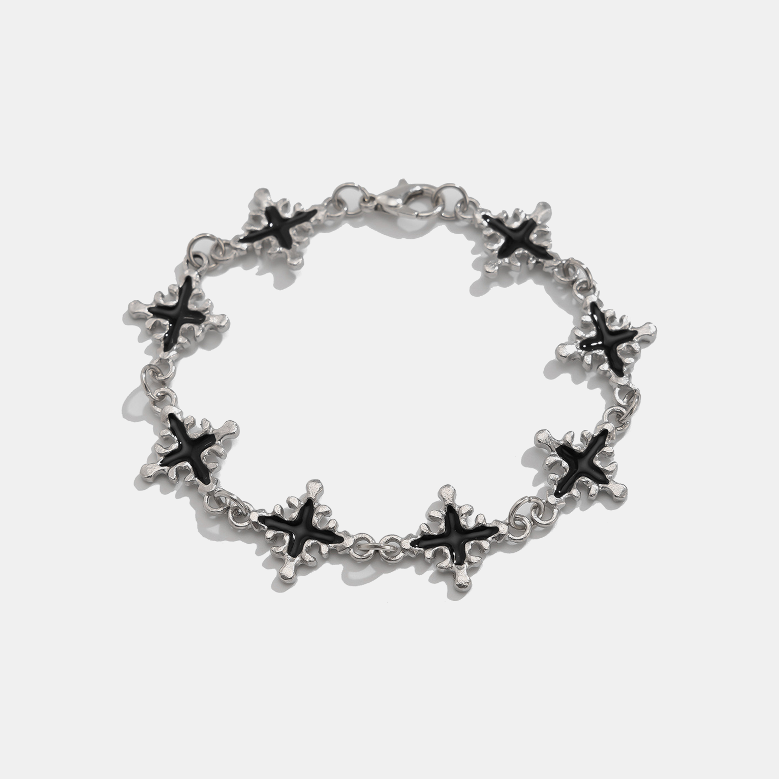 Black Cross Faith Bracelet - Black Gold