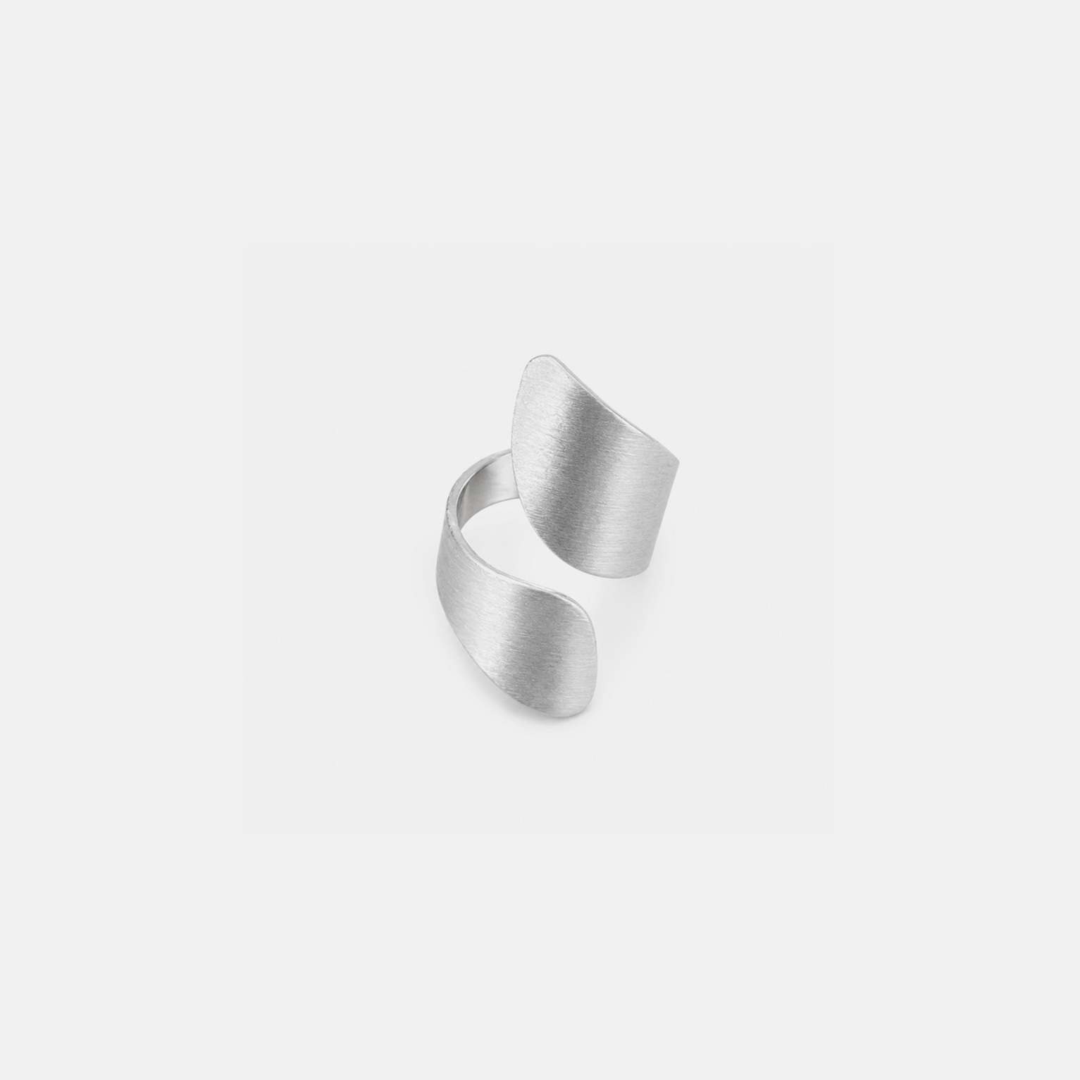 Brushed Wave Ring - Silver