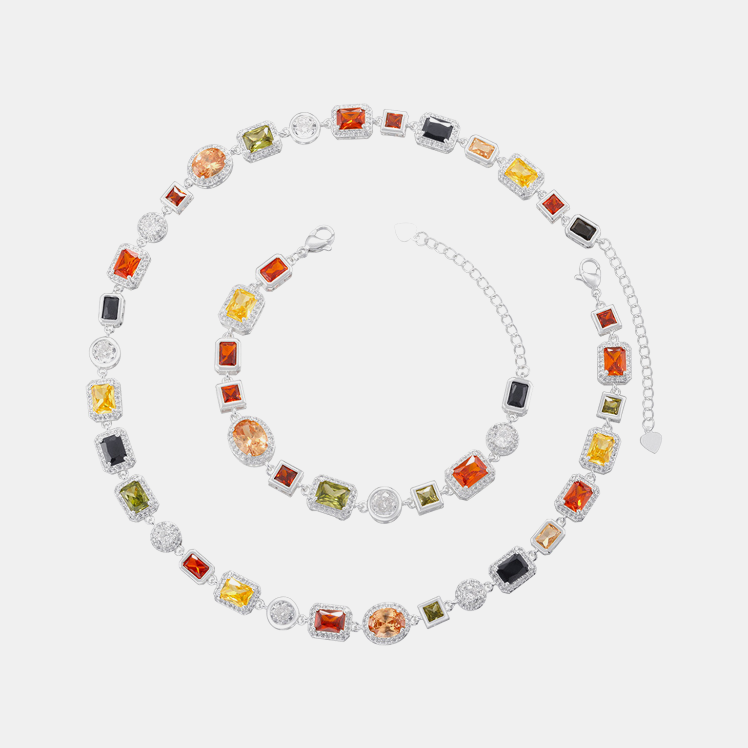 Sparkle Choker Chain - White Gold