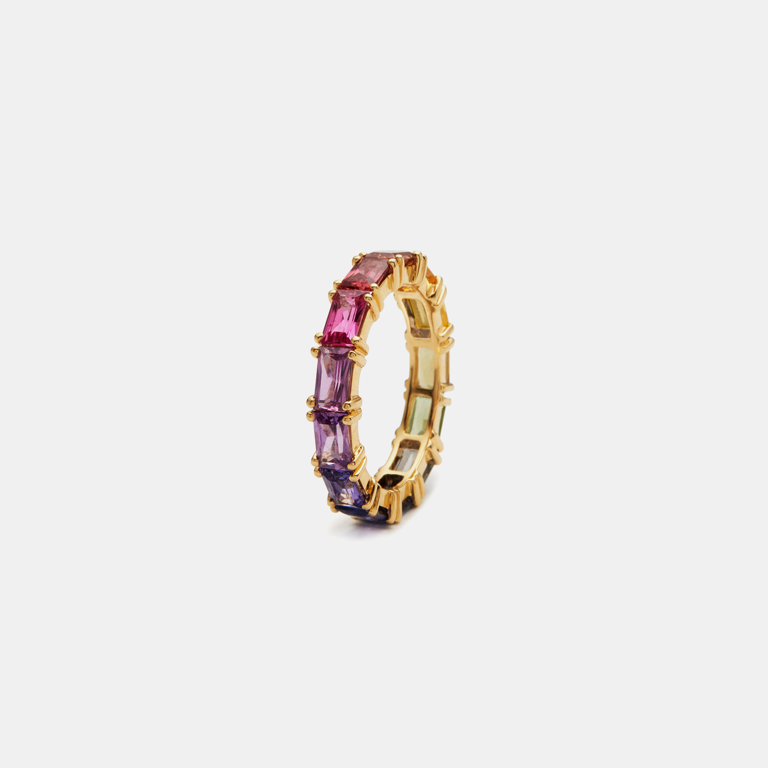 Rainbow Baguette Ring - Multi Color