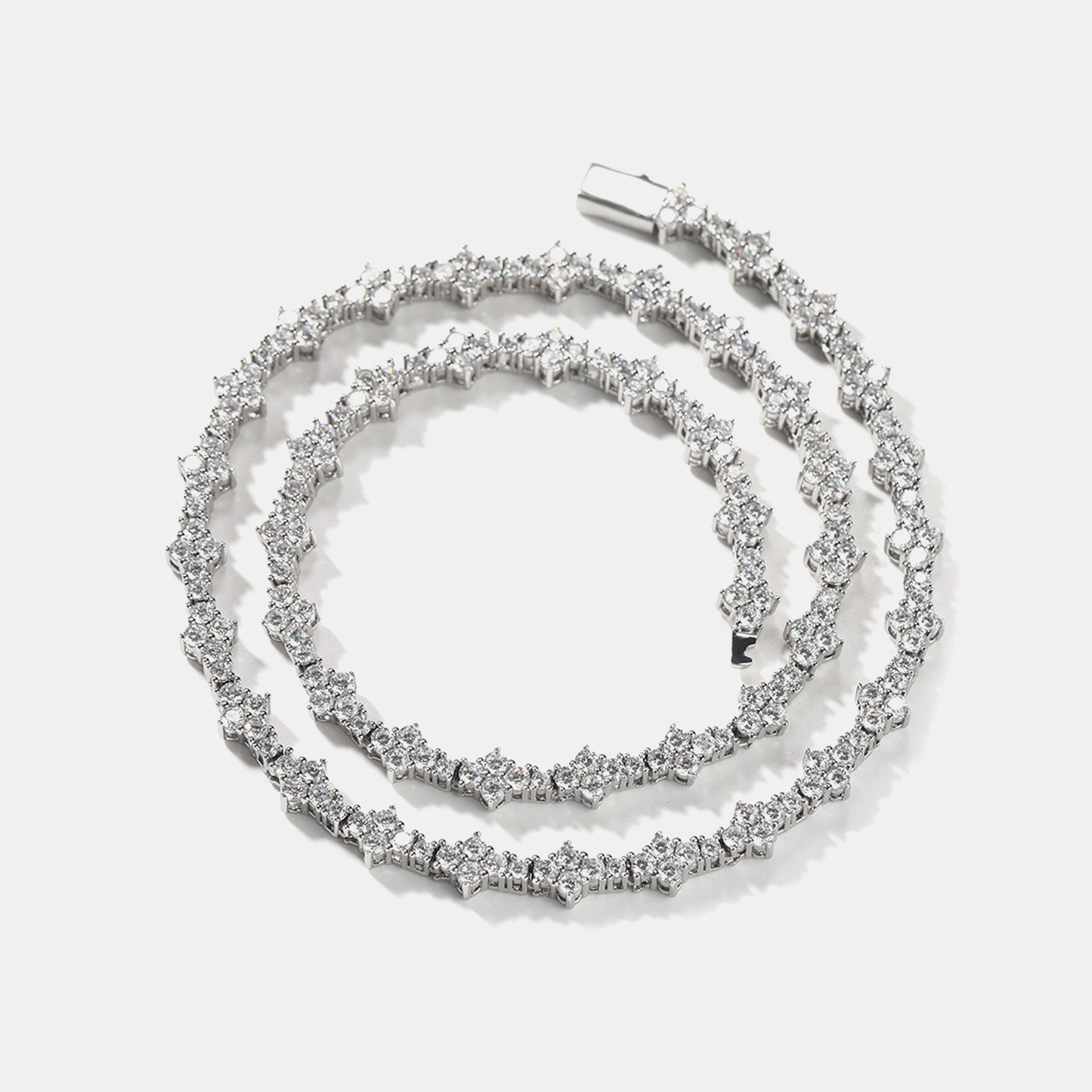 6mm Astral Tennis Link Chain - White Gold