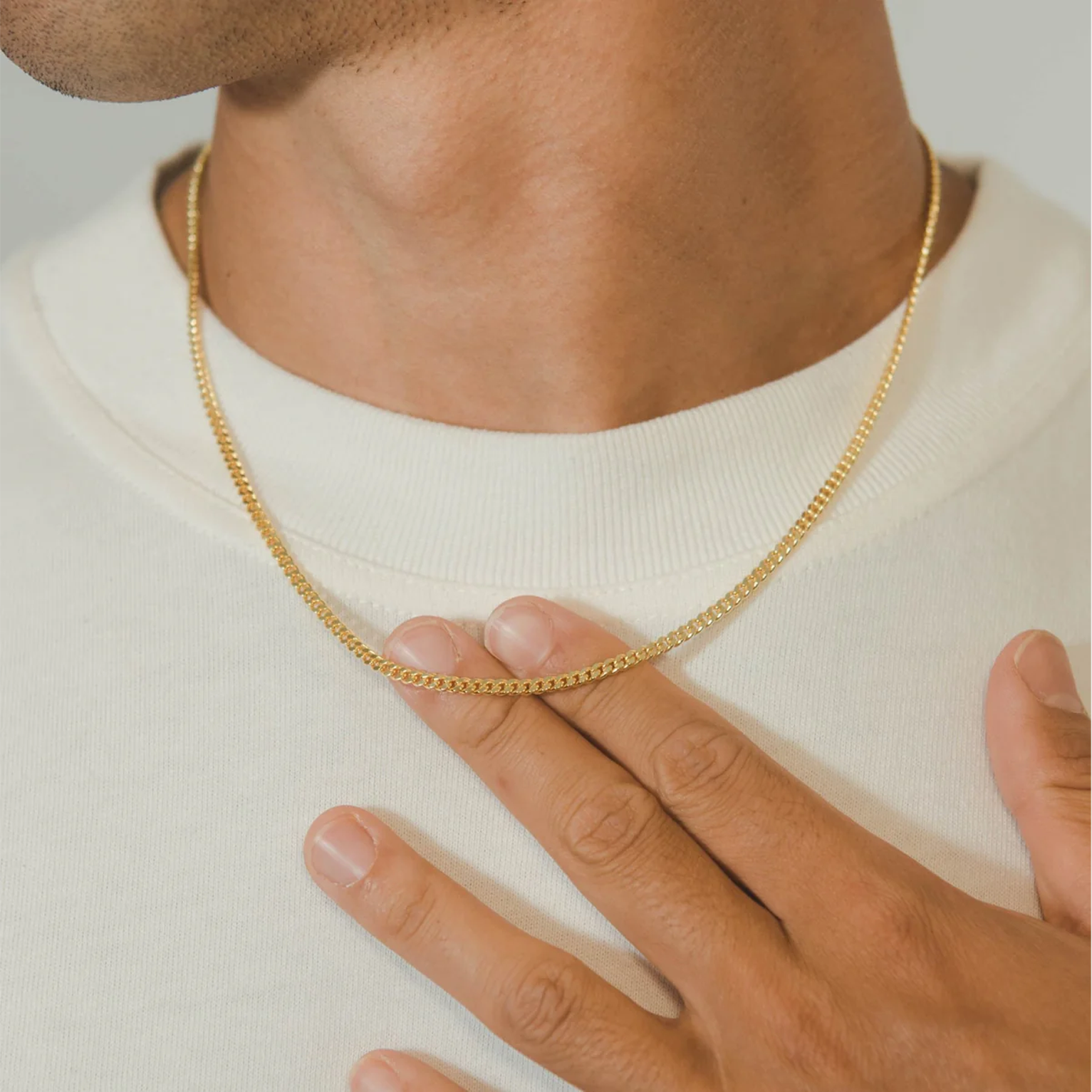 3mm Cuban Chain - Gold