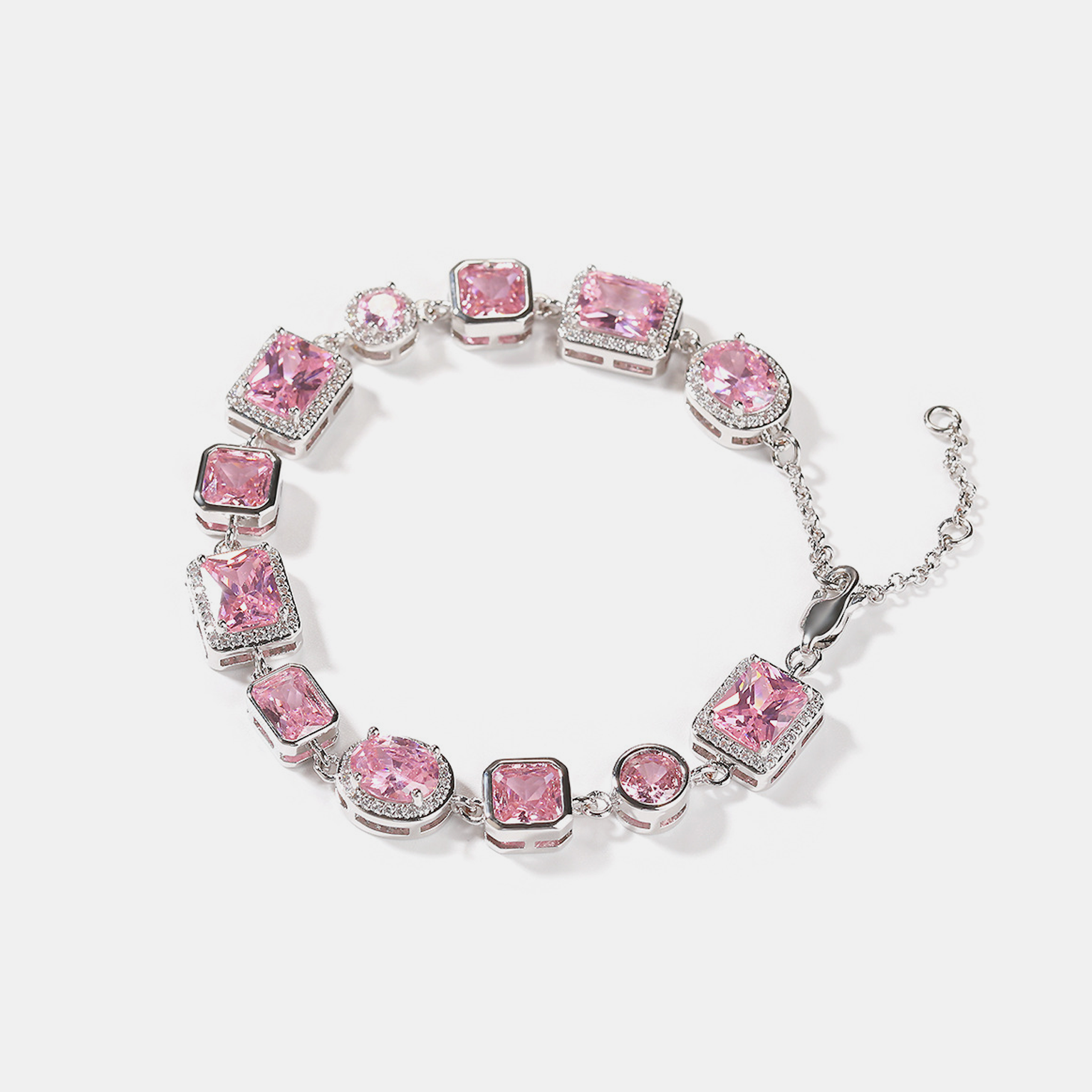 Pink Blush Gemstone Bracelet - Pink Gold
