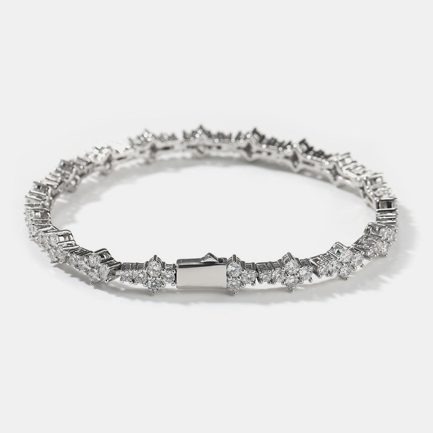 6mm Astral Tennis Link Bracelet - White Gold