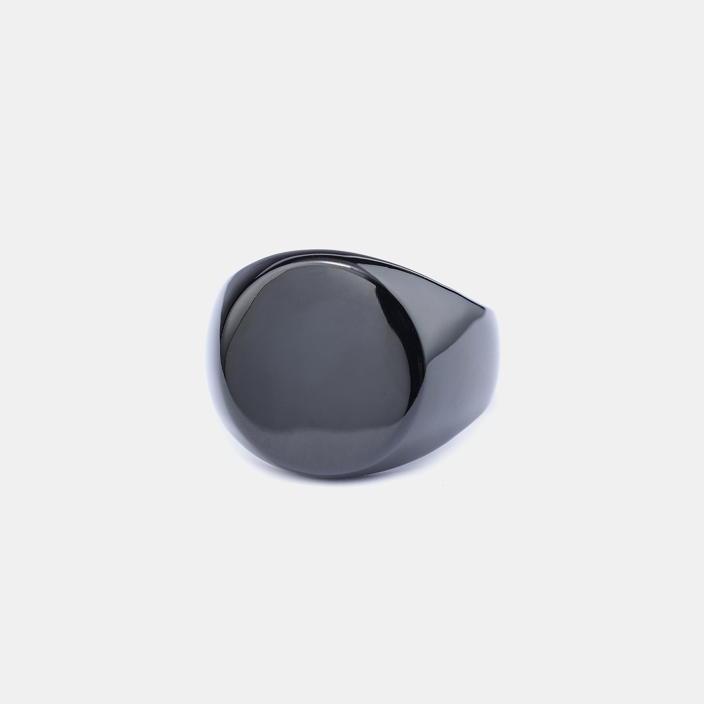 Obsidian Dome Titanium Ring - Black
