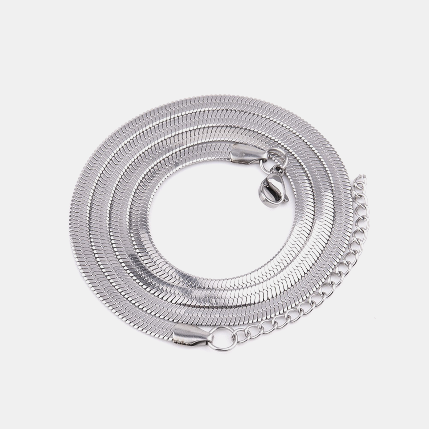 3mm Blade Link Chain - White Gold