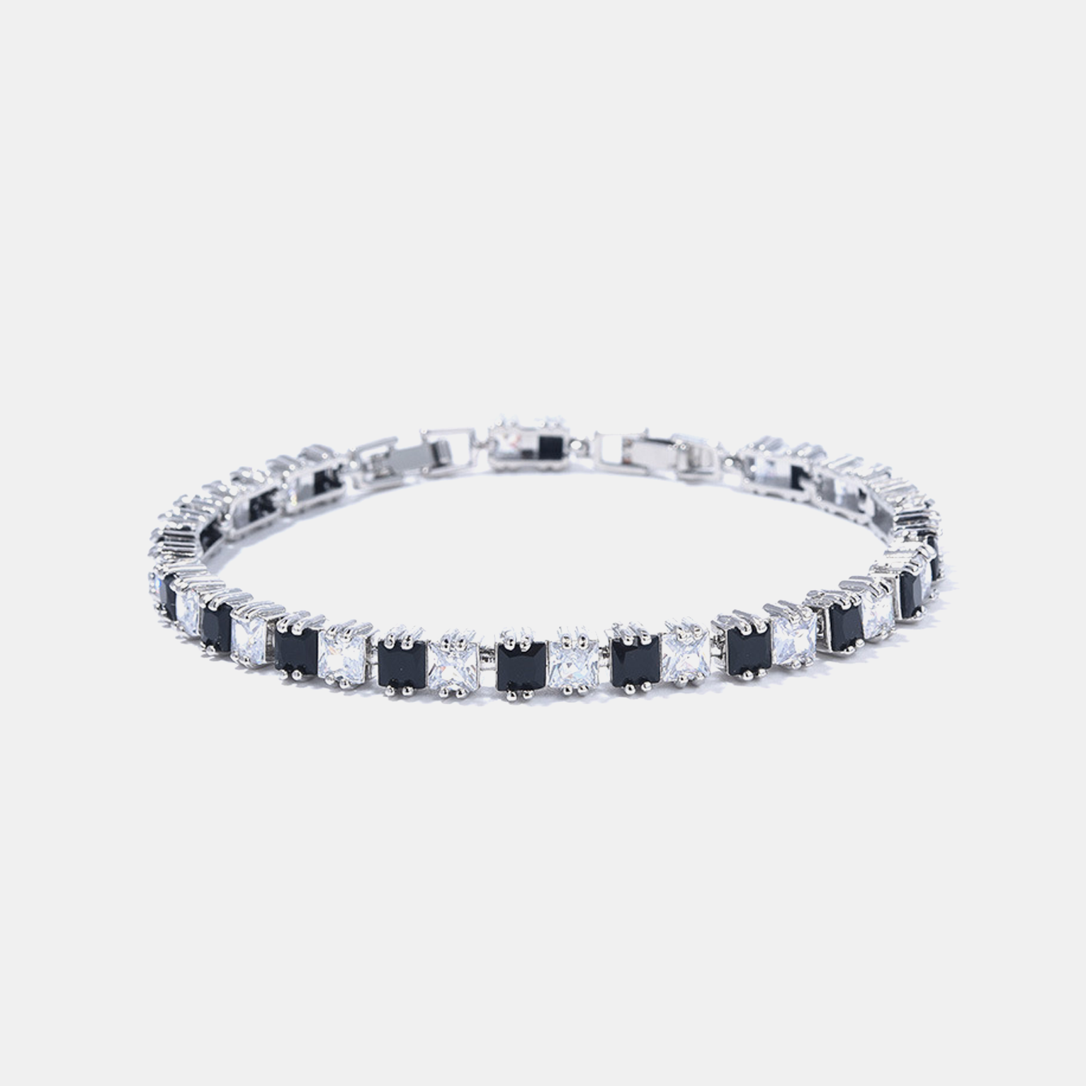 4mm Tennis Link Bracelet - Black