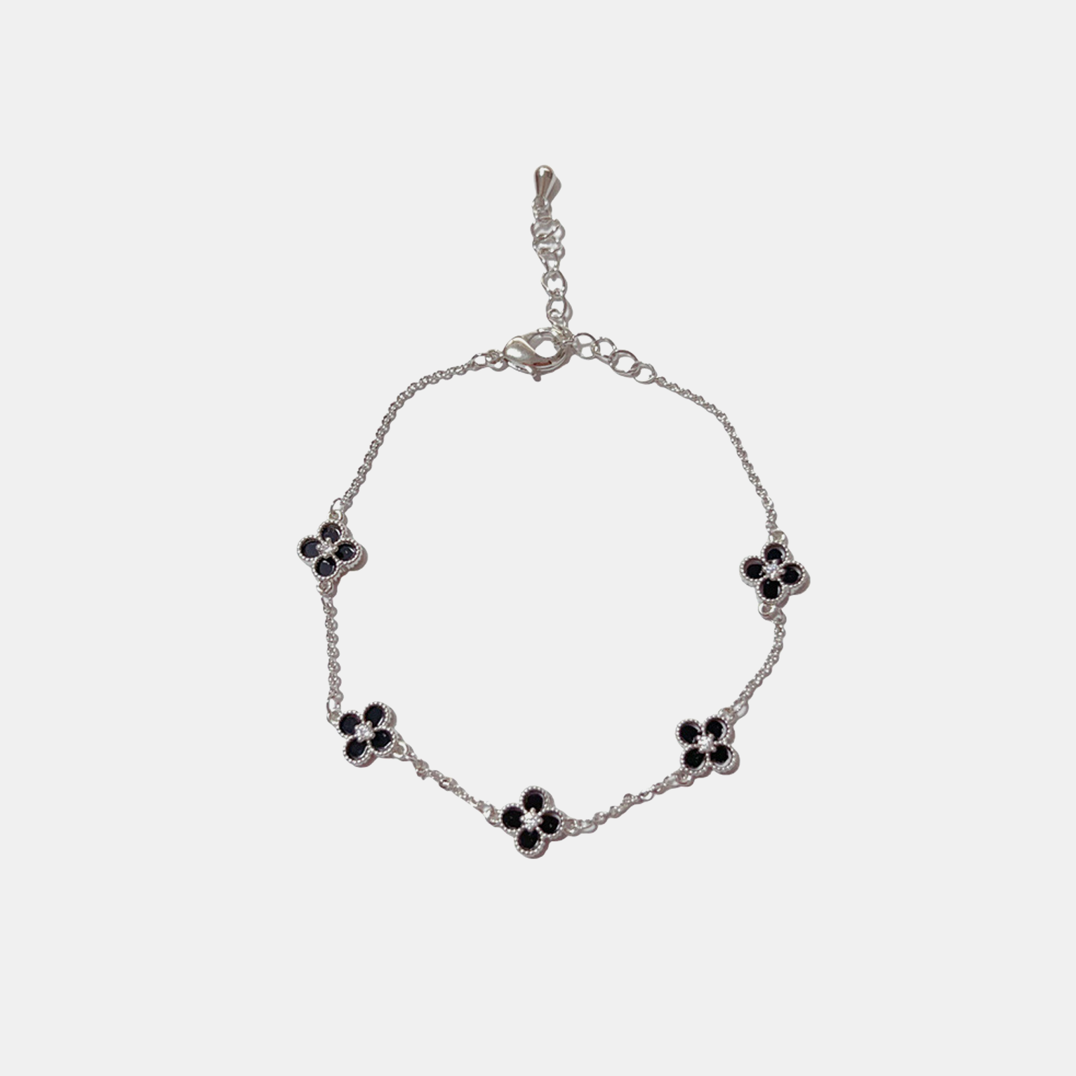 Black Clover Charm Bracelet - Black