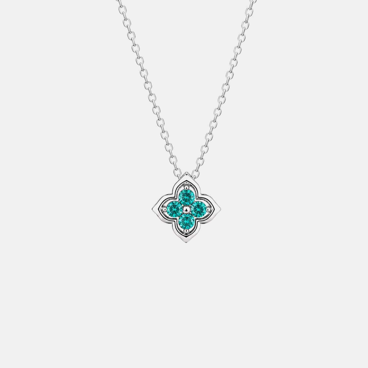 Dual Clover Pendant - Lake Gold