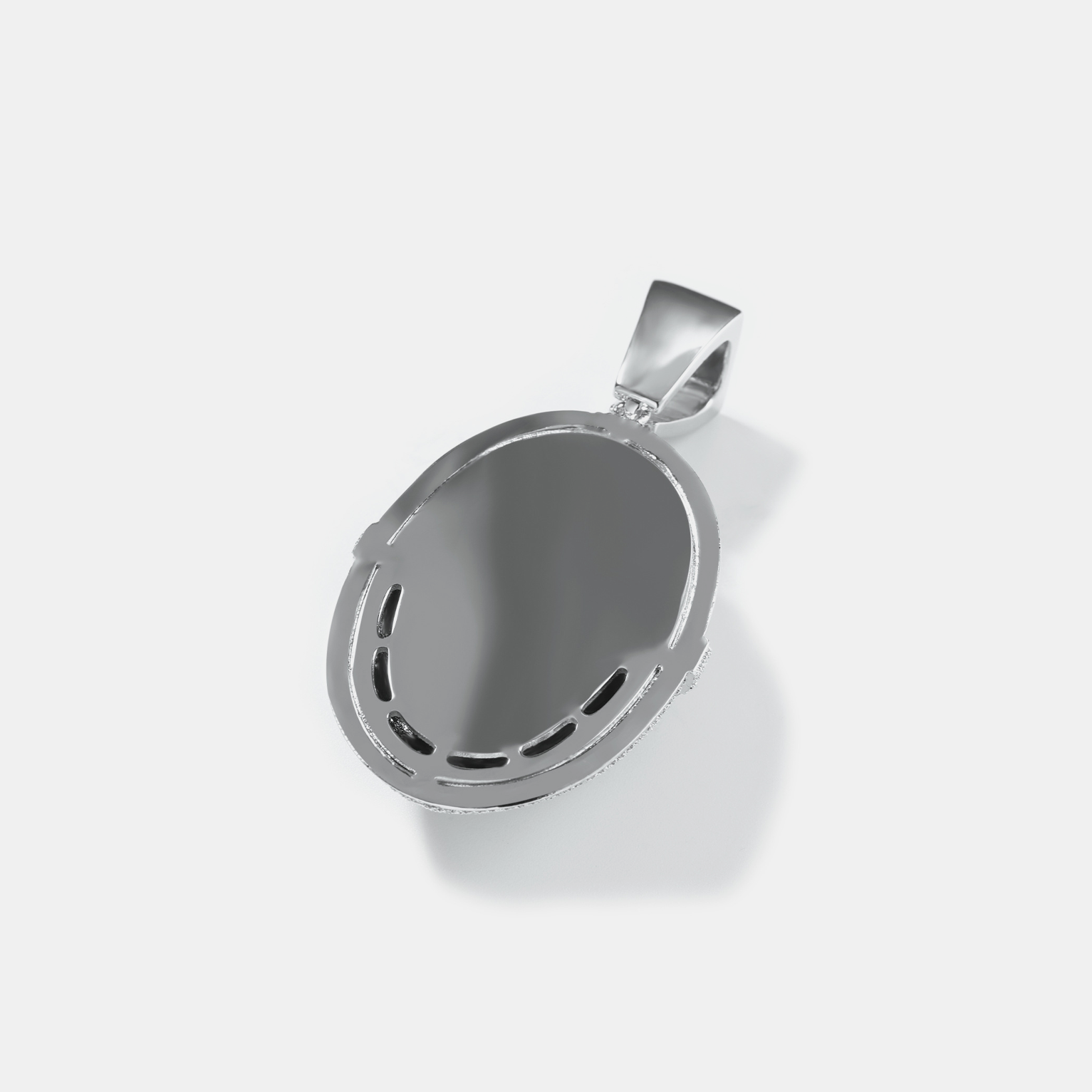 Iced Phantom Reaper Mask Pendant - White Gold