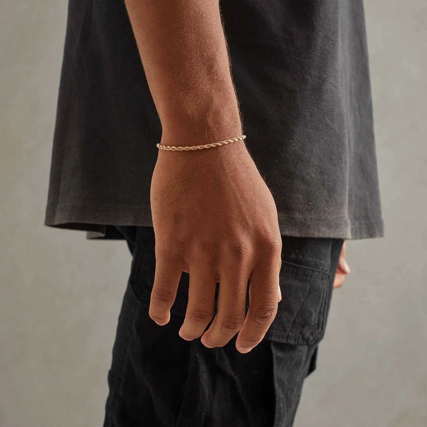 3mm Rope Bracelet - Rose Gold