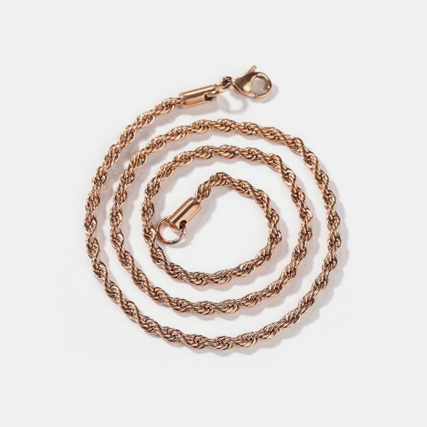 3mm Rope Bracelet - Rose Gold