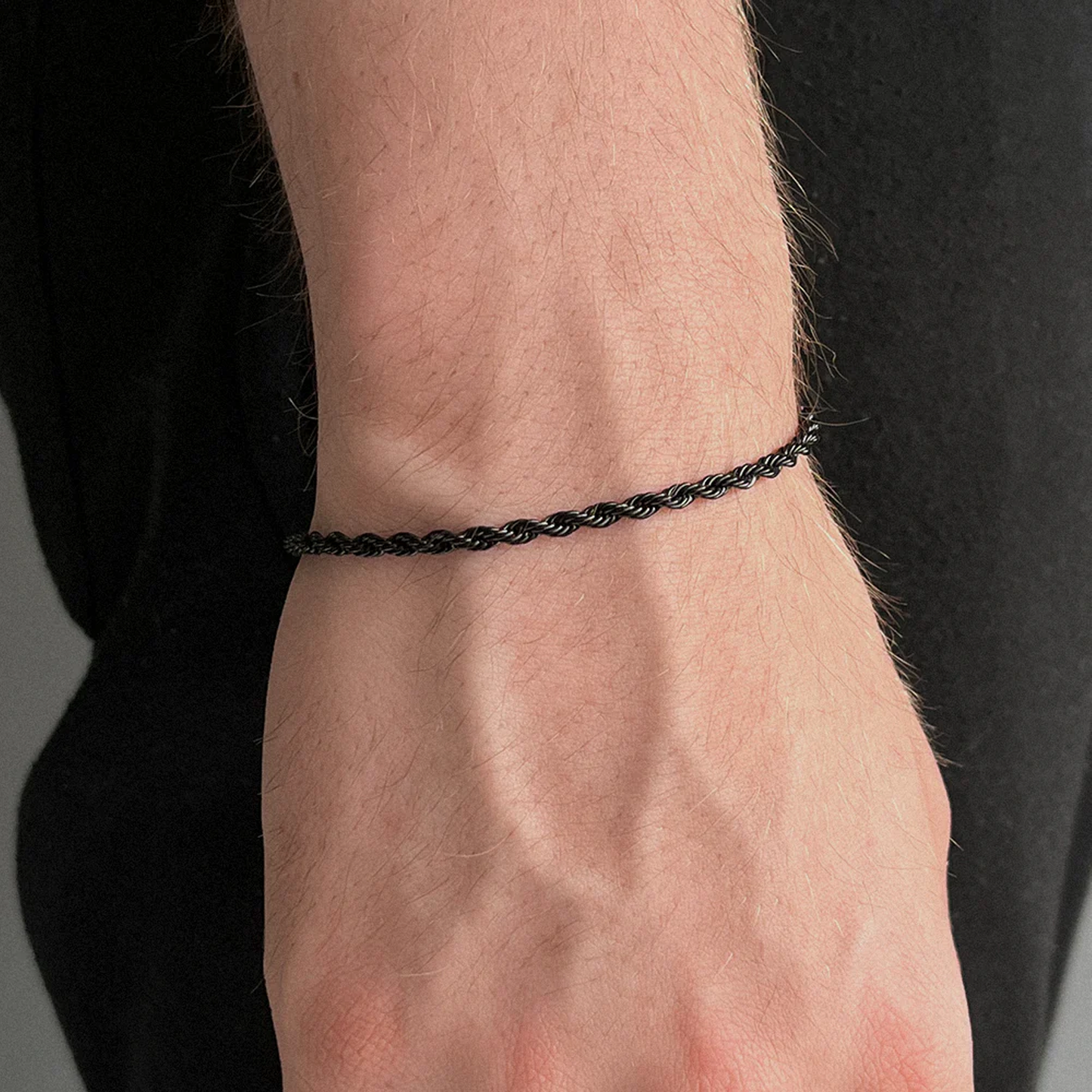 3mm Rope Bracelet - Black
