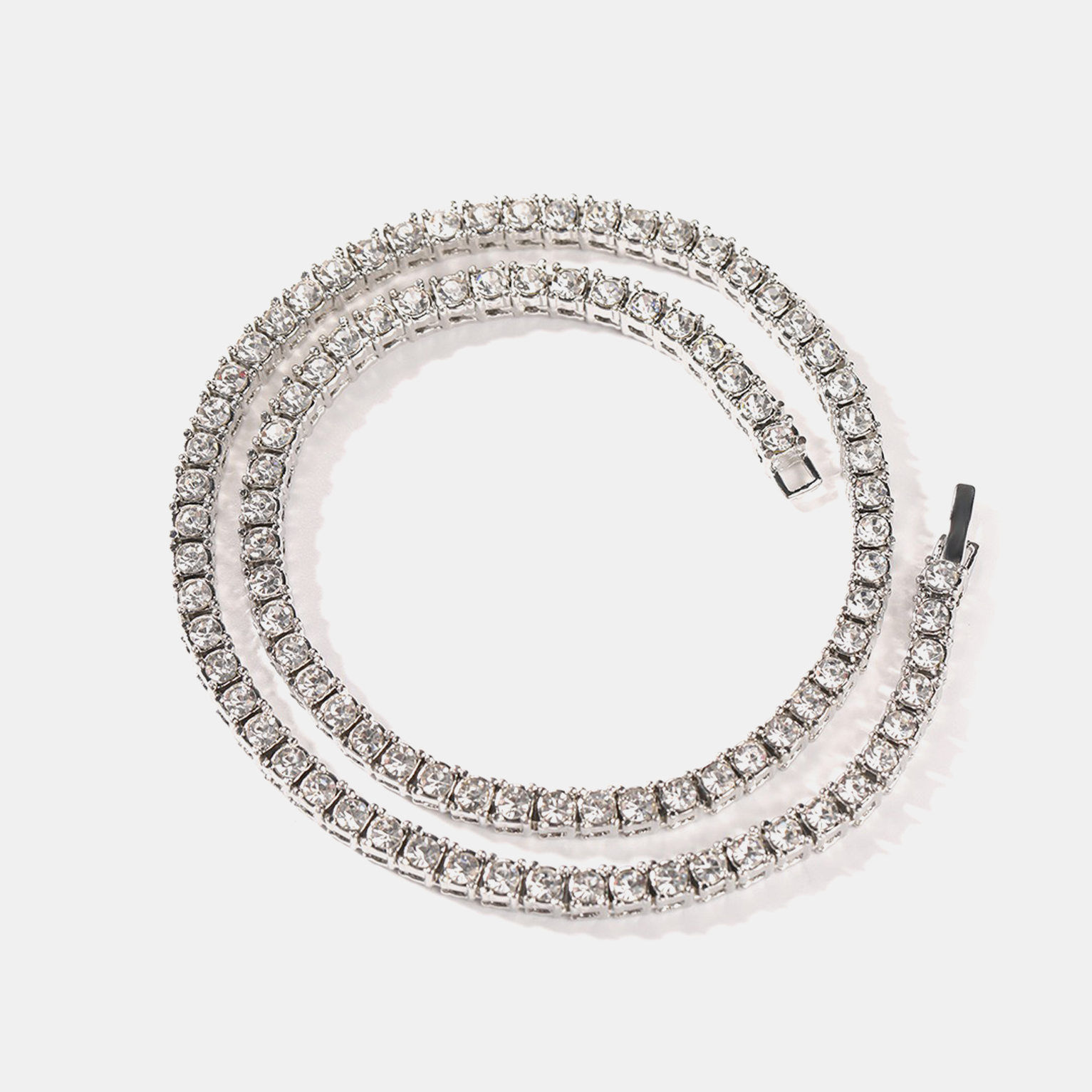 3mm Tennis Link Chain - White Gold