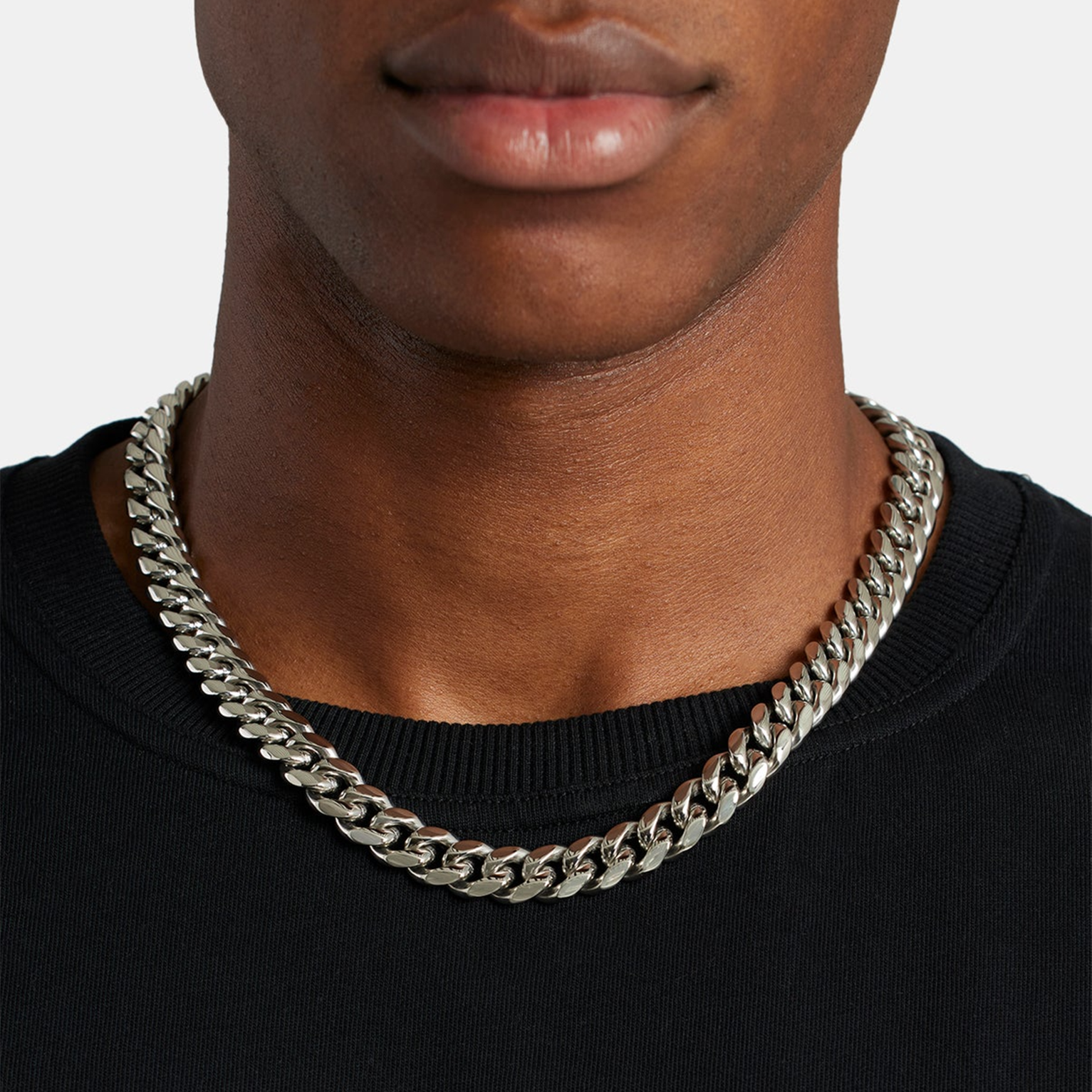 12mm Miami Cuban Link Chain - White Gold