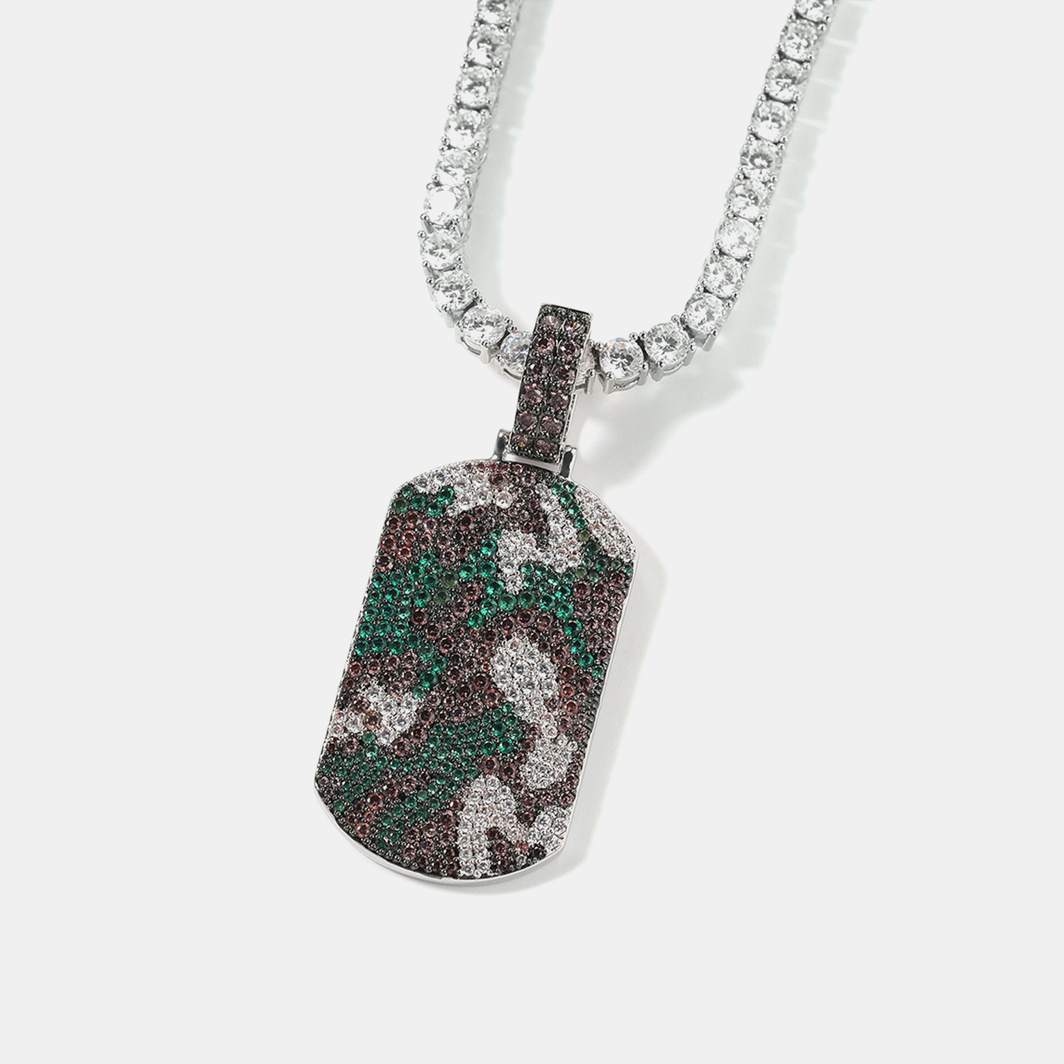 Iced Phantom Tag Pendant - Camouflage Gold