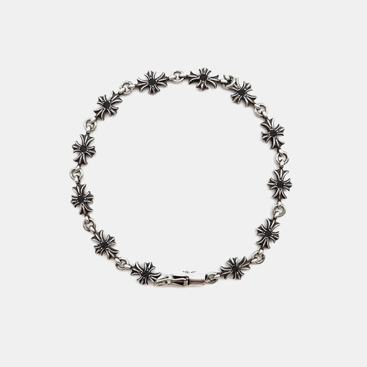 Iced Gothic Emblem Bracelet - Black Gold
