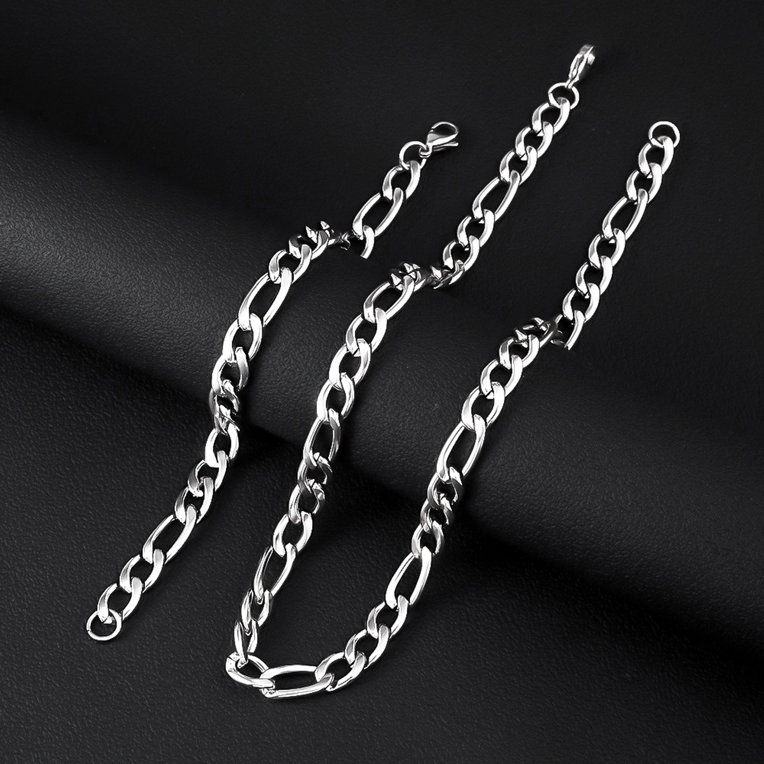 5mm Heavy Link NK Chain - White Gold