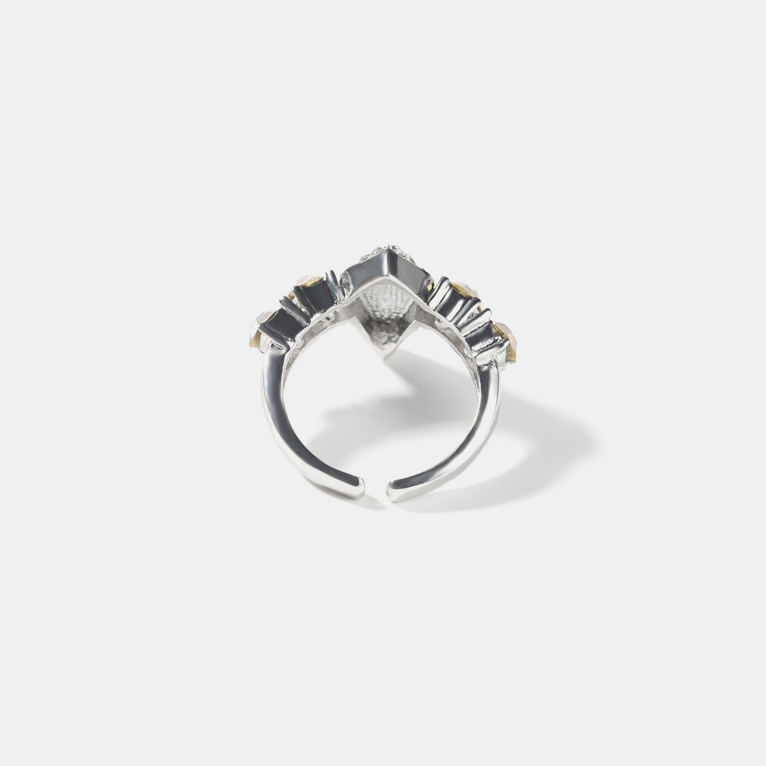 Panther Diamond Ring (Open Cuff) - Blue Gold