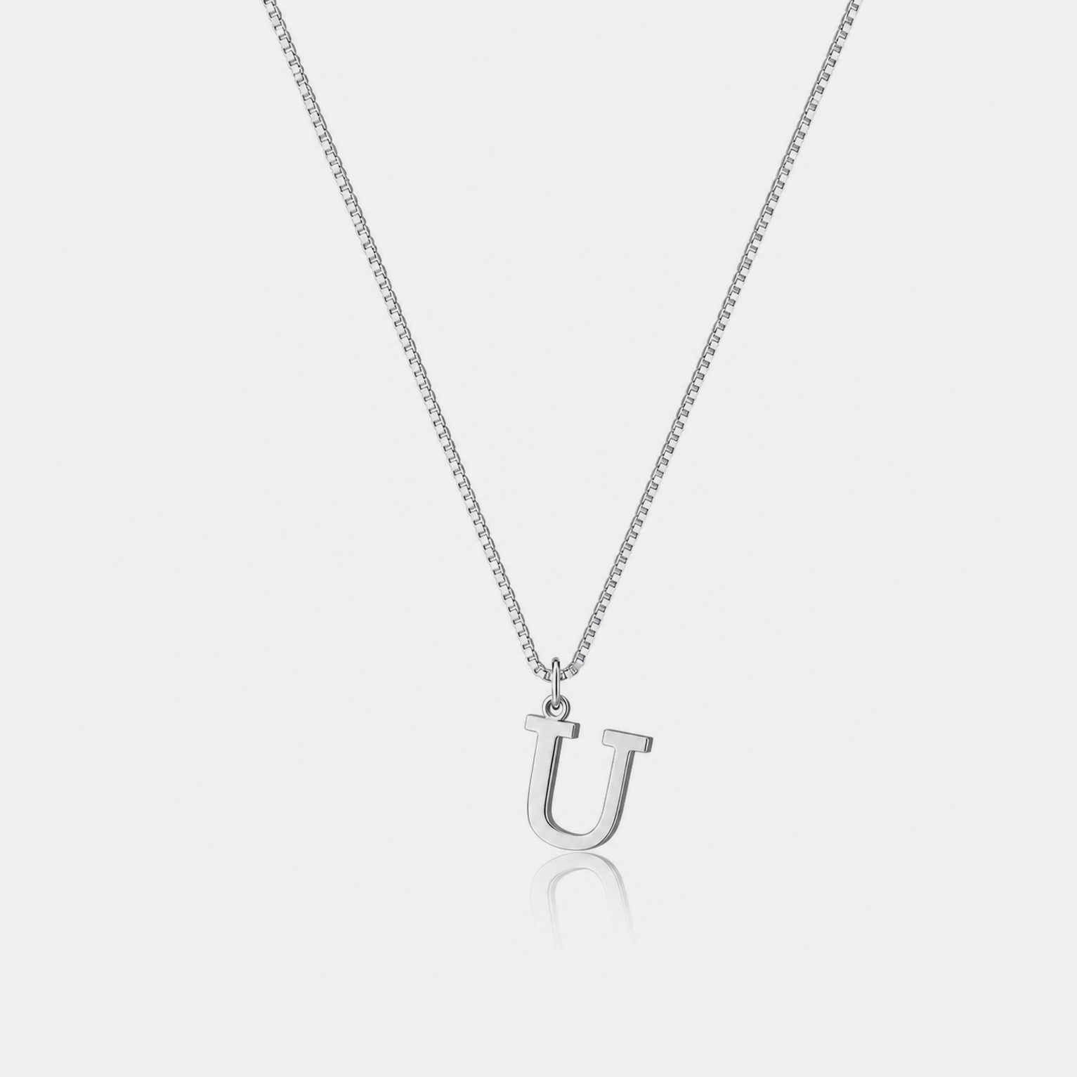 Initial U Pendant - Silver