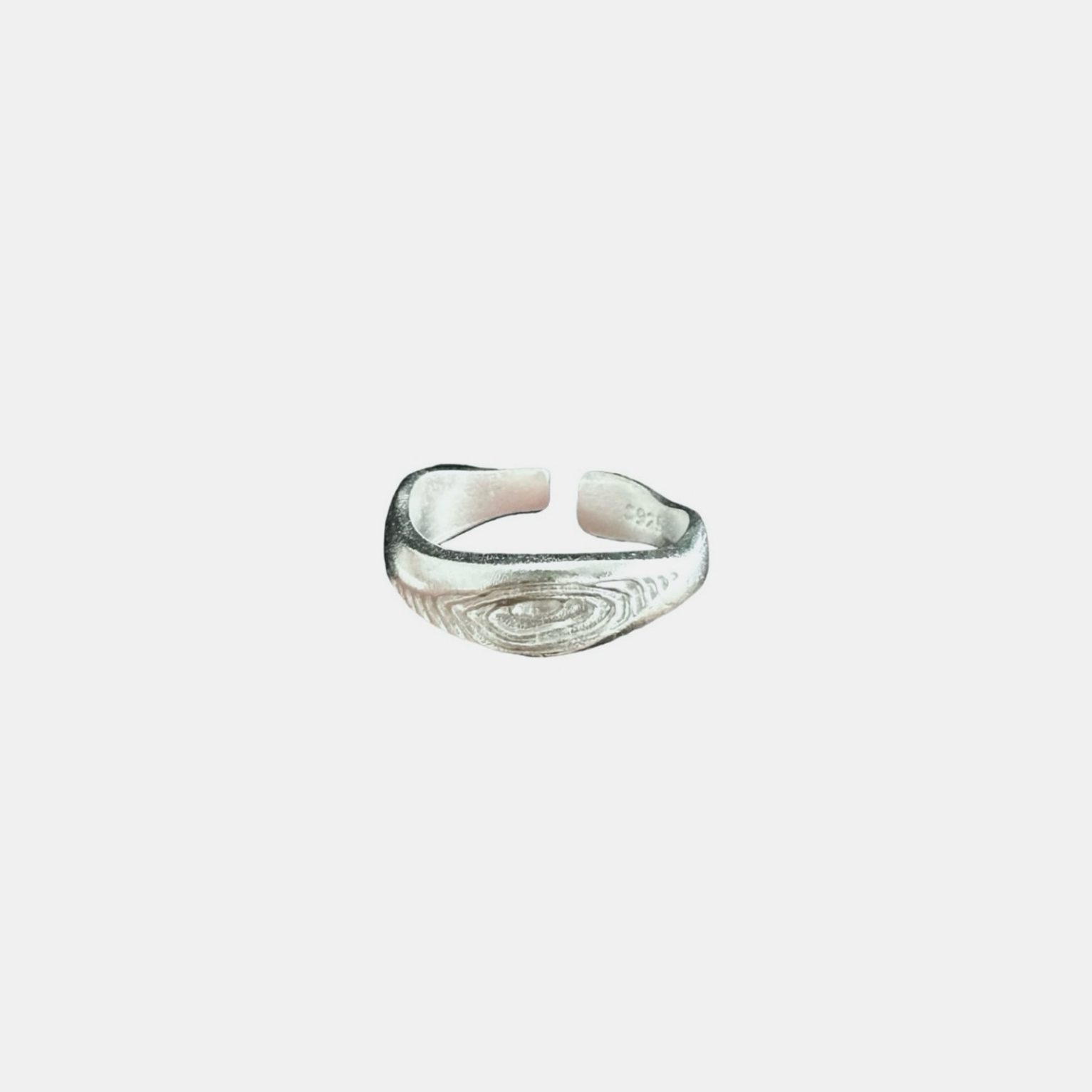 Wood Grain Ring - Silver
