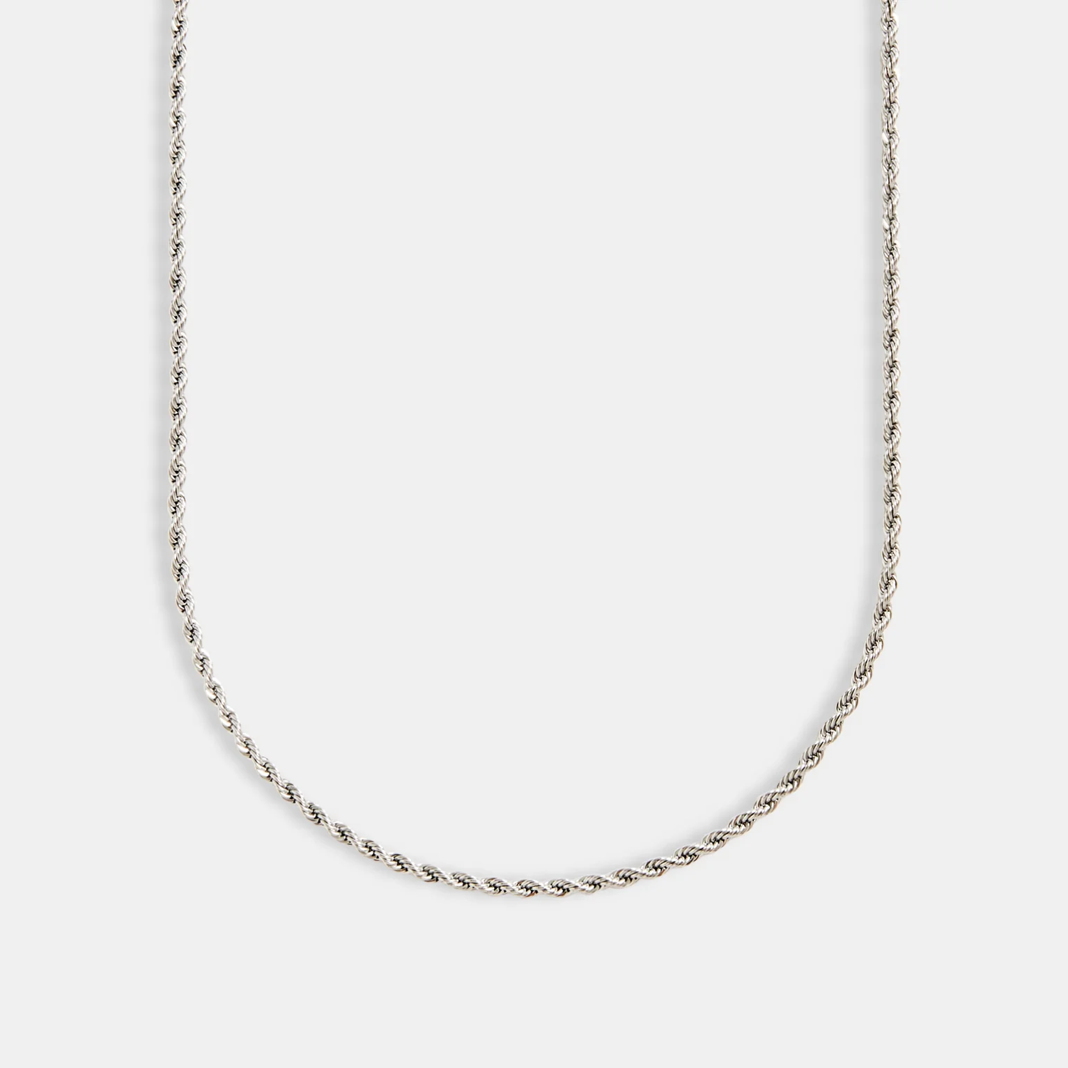 3mm Rope Chain - White Gold