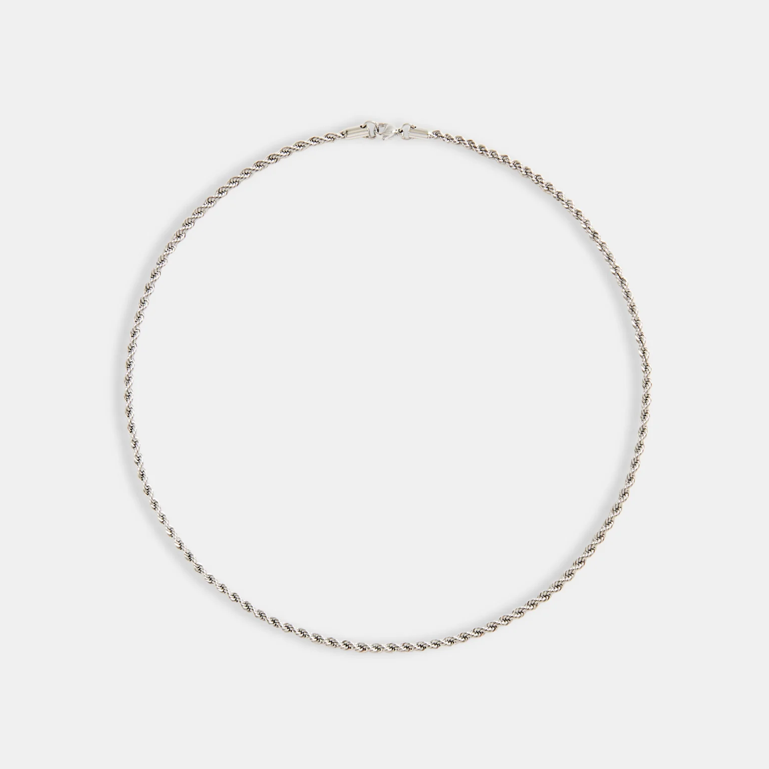 3mm Rope Chain - White Gold