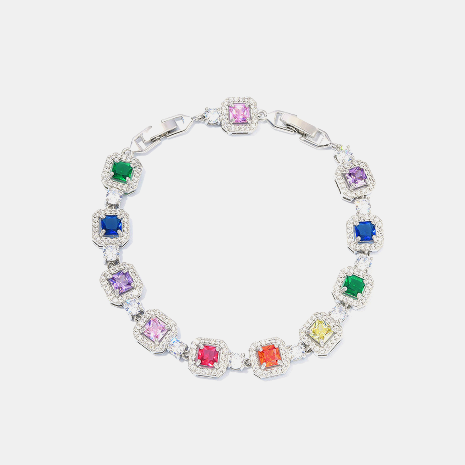 Candy Pop Gem Link Chain - White Gold