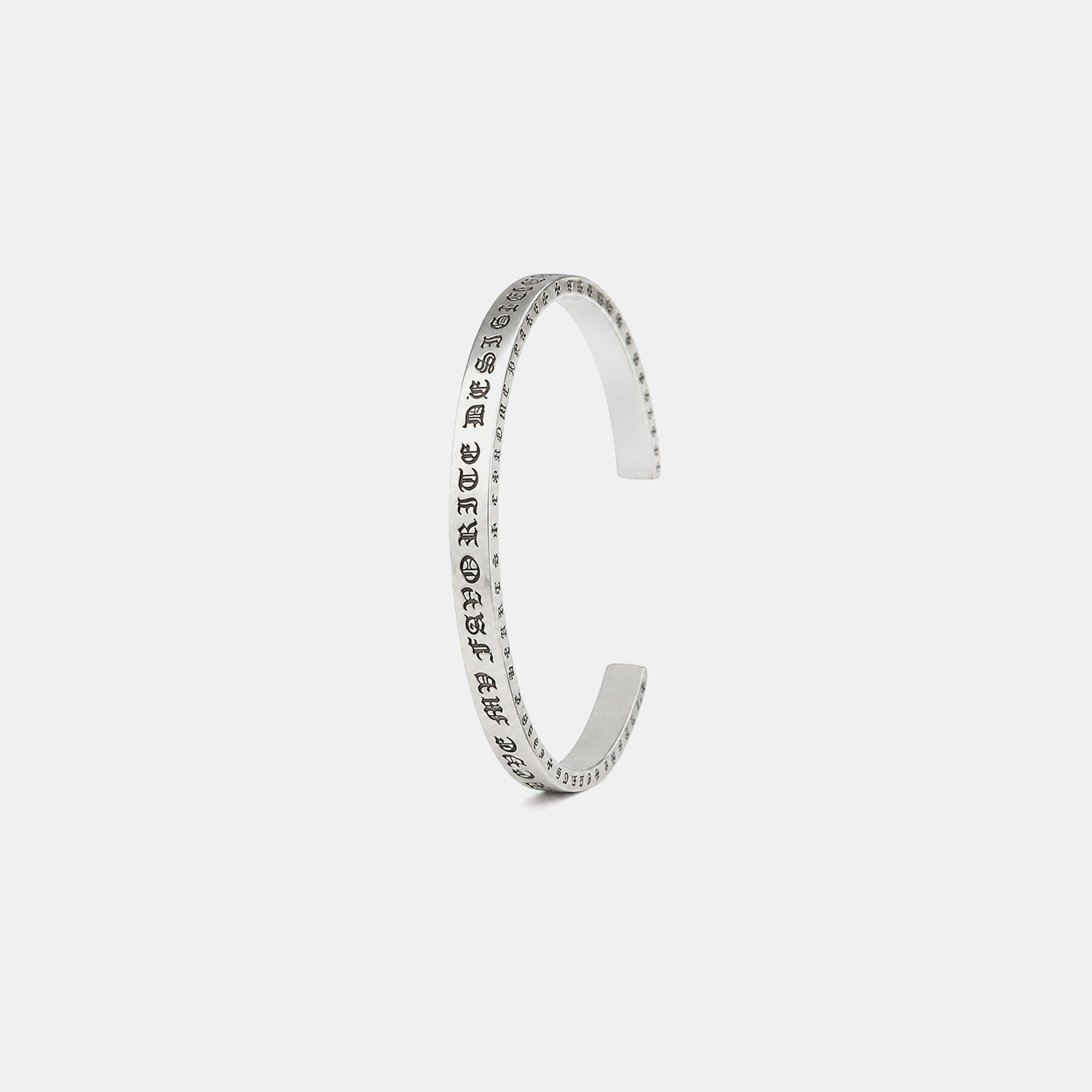 Gothic Eternity Cuff Bracelet - Silver