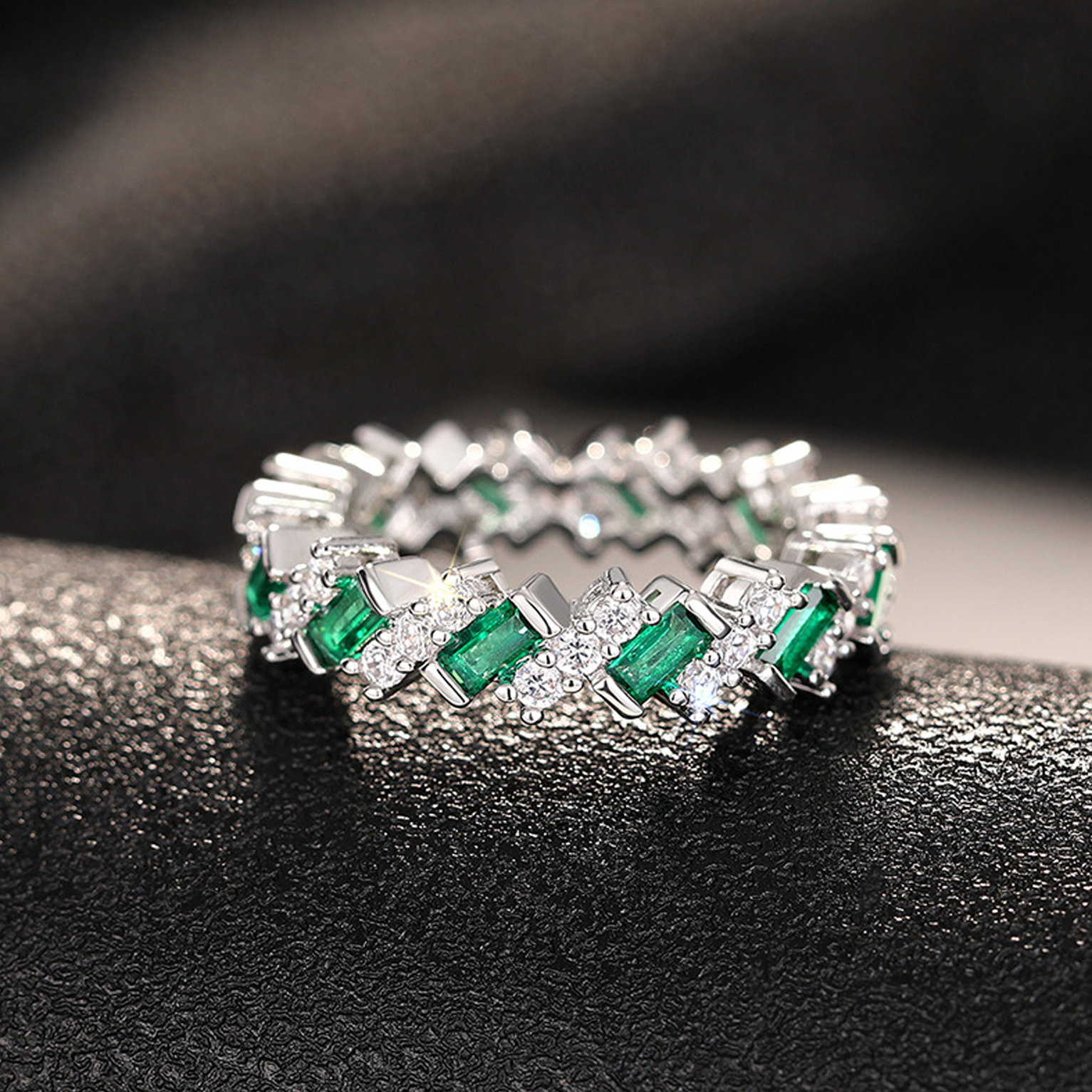 Eternal Radiance Gem Ring - White Gold