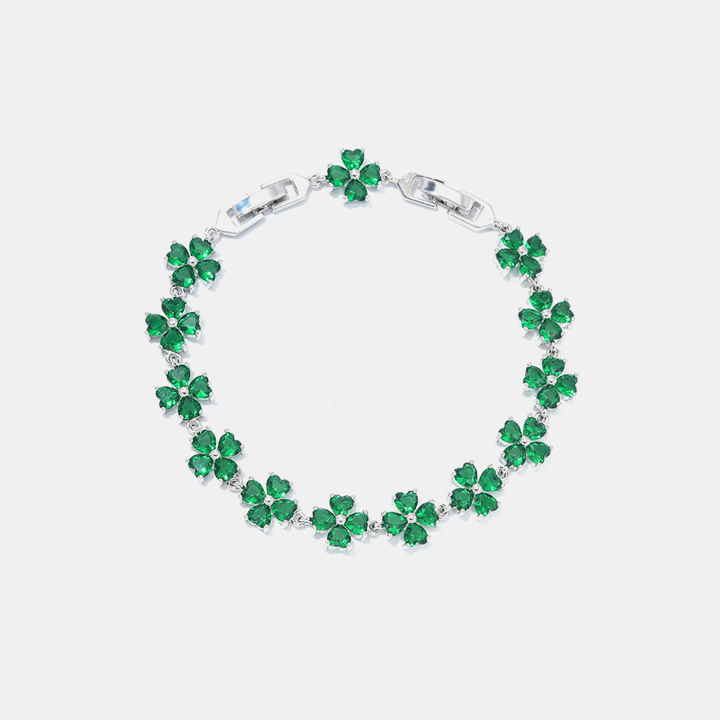 Glimmer Clover Bracelet - Green