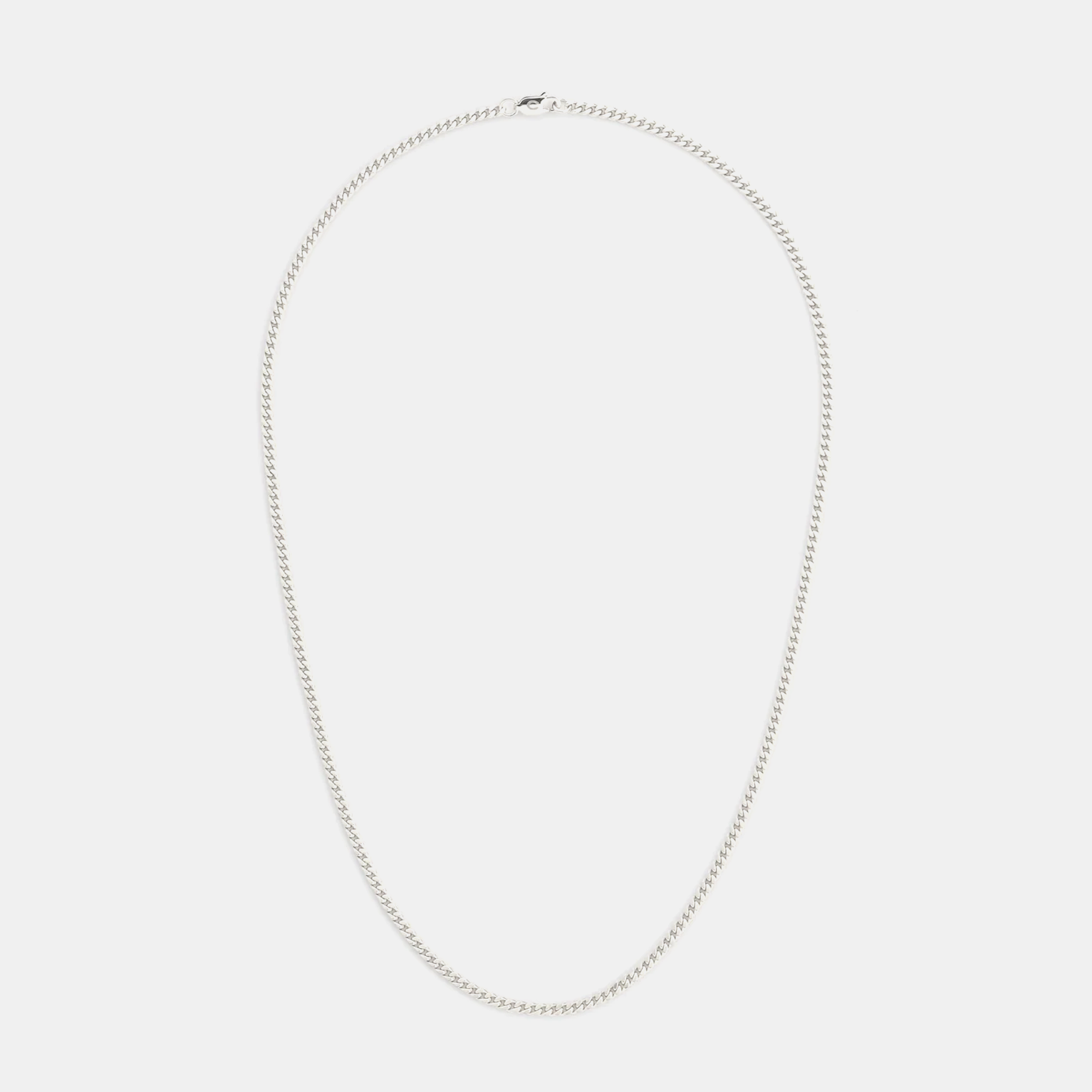 3mm Cuban Chain - White Gold