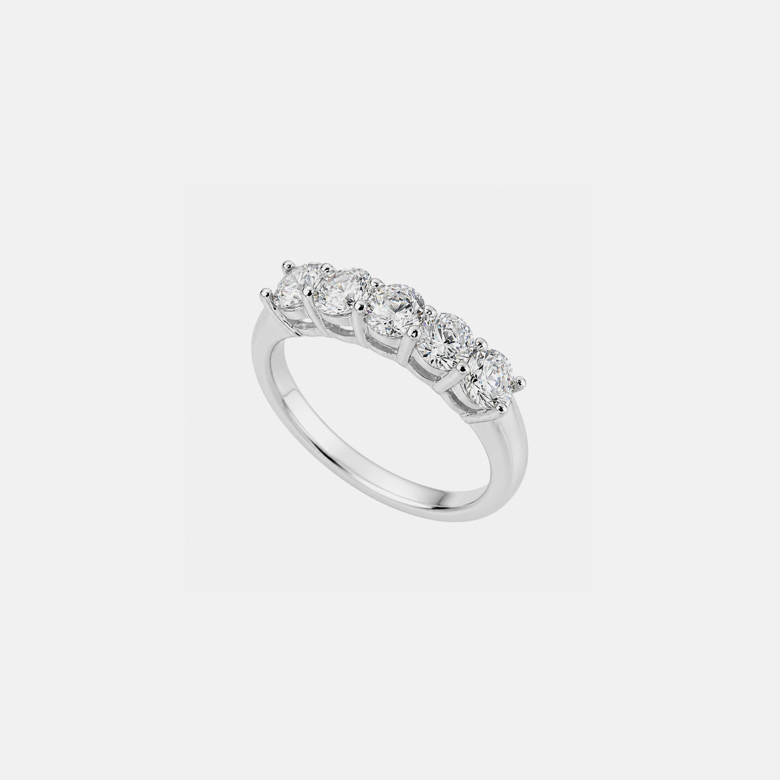 Iced Eternity Baguette Ring - White Gold