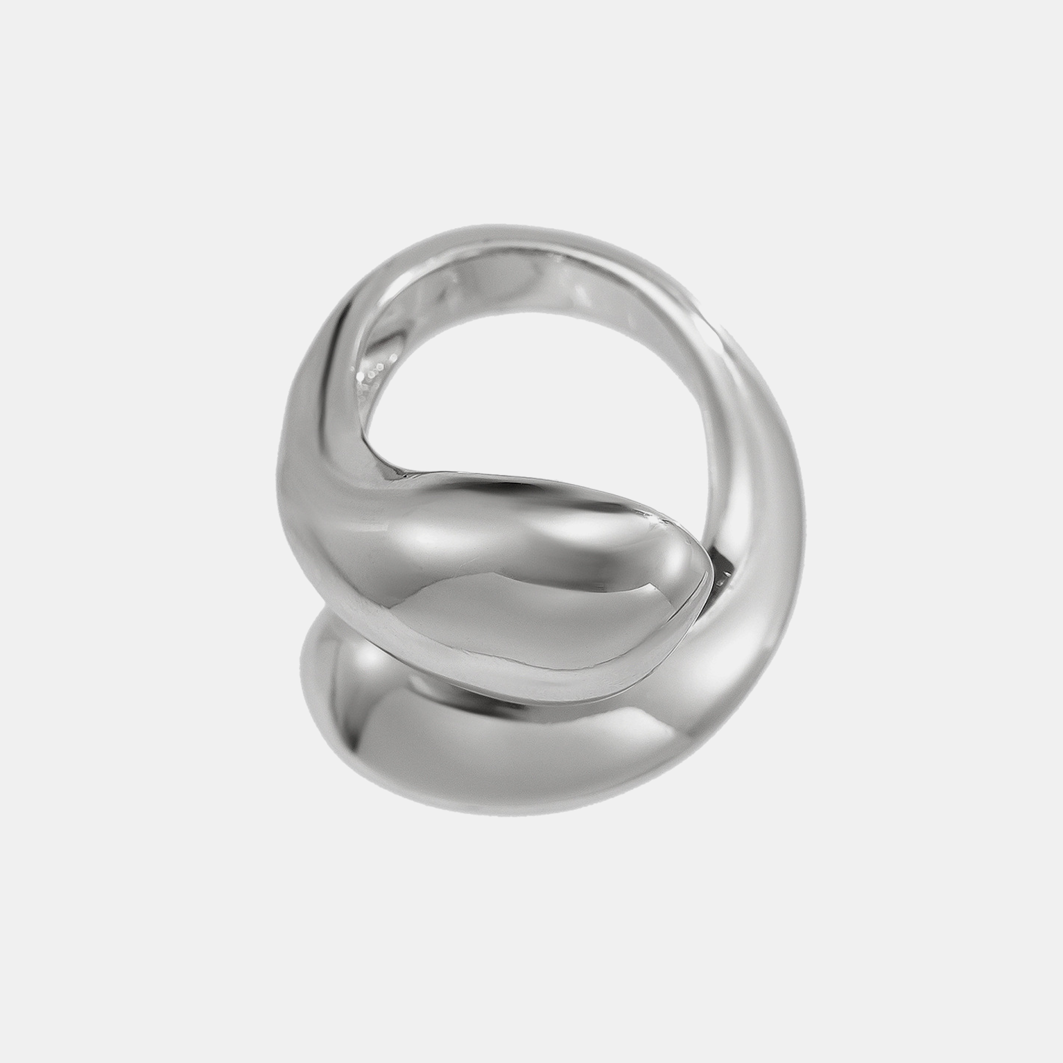 Molten Metal Bold Ring - Silver