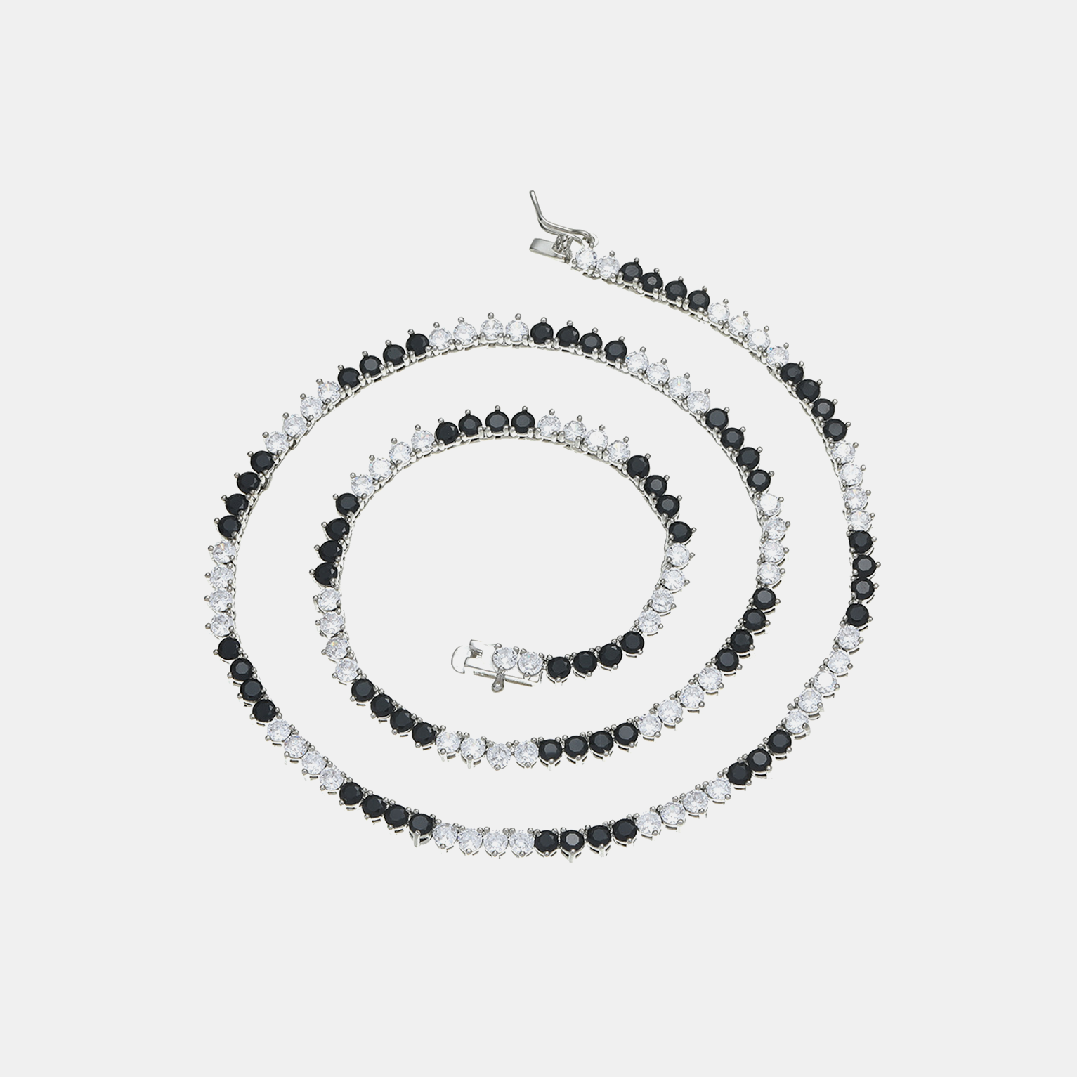 3mm Contrast Tennis Link Chain - Panda Gold
