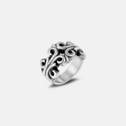 Gothic Hollow  Ring - White Gold