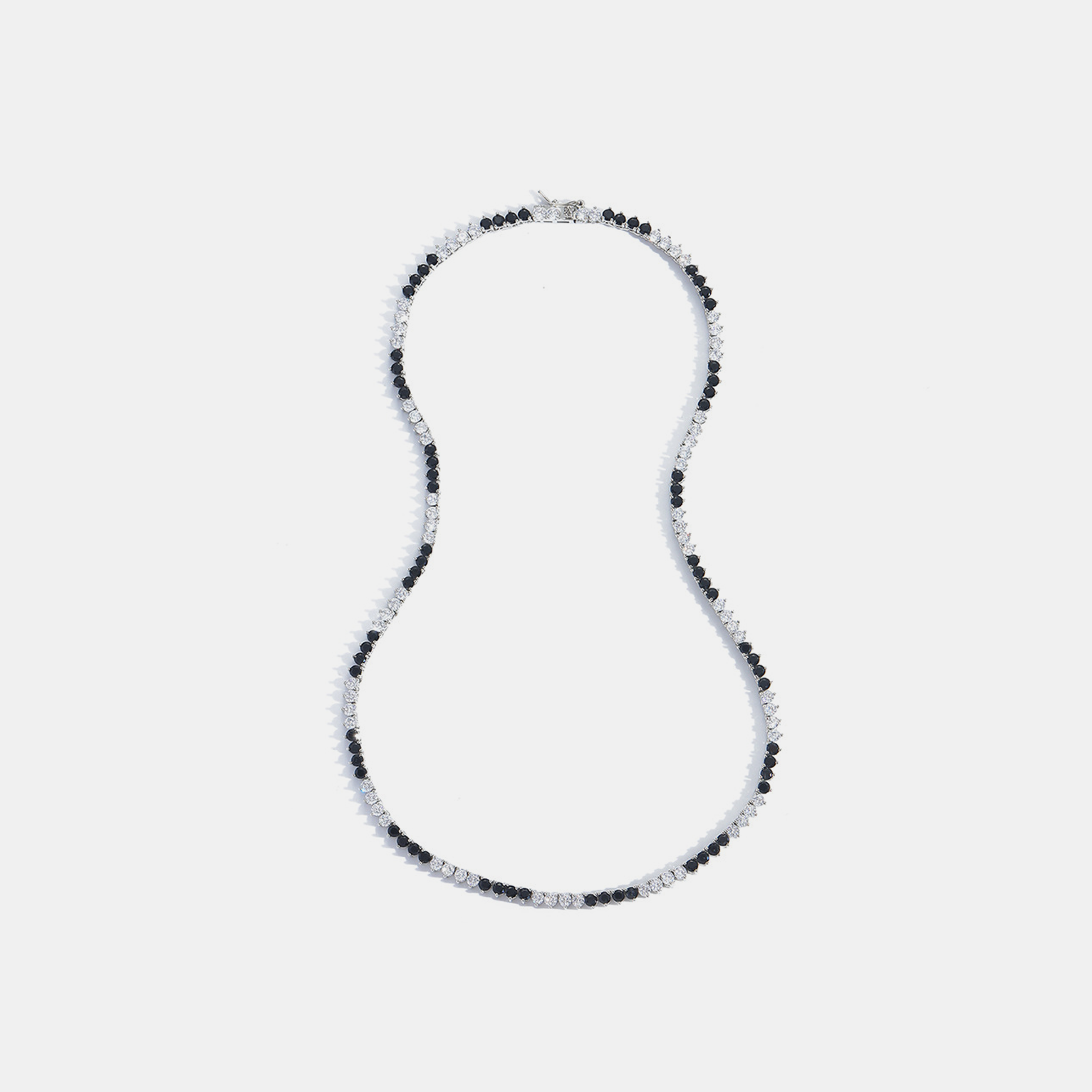3mm Contrast Tennis Link Chain - Panda Gold