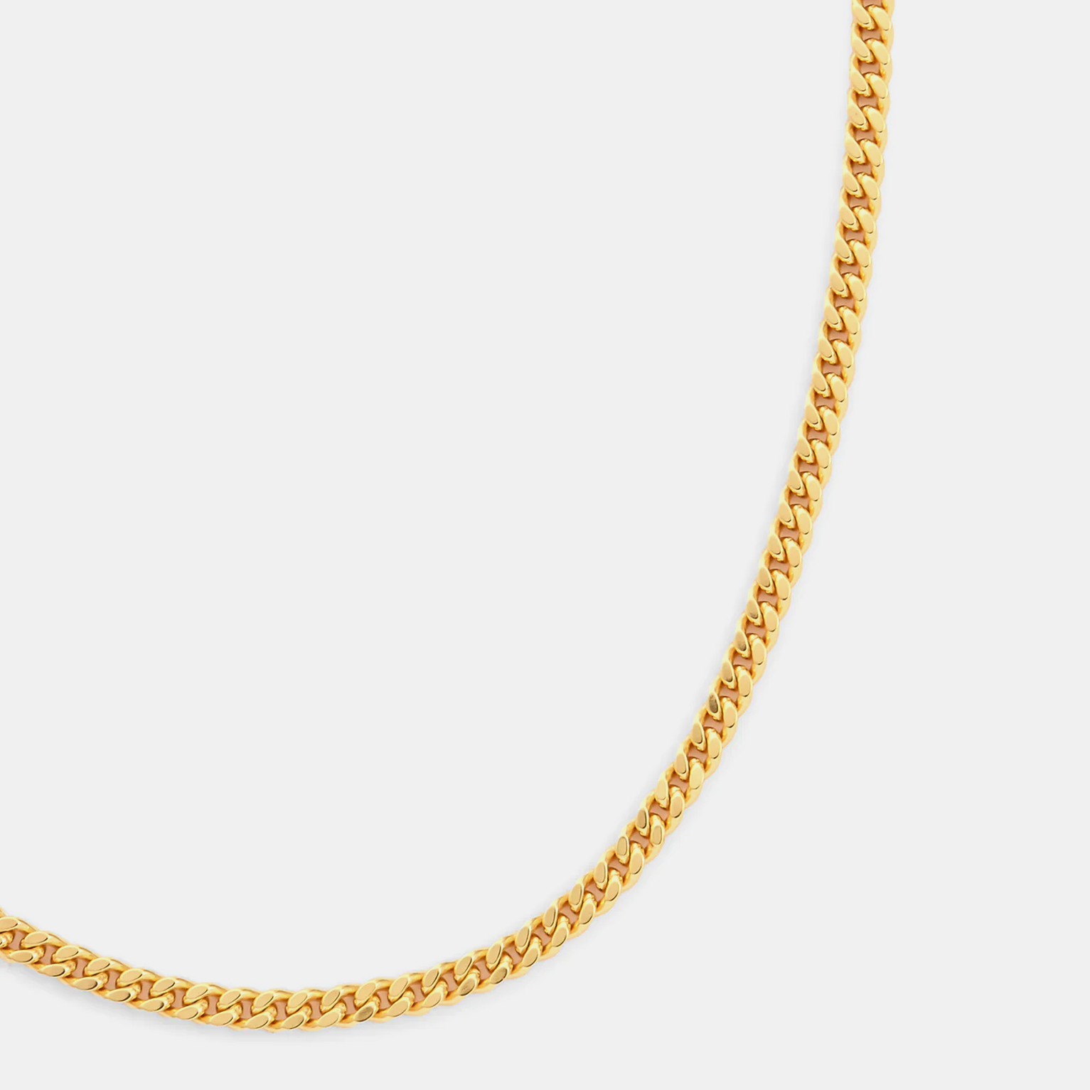 3mm Cuban Chain - Gold