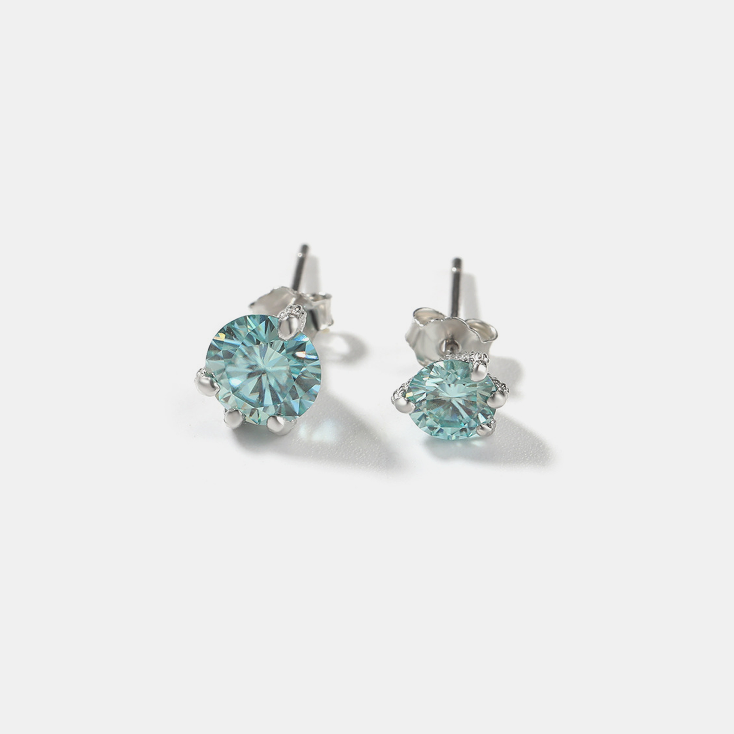 Dragon Claw S925 Moissanite Earrings (Single Unit) - White Gold