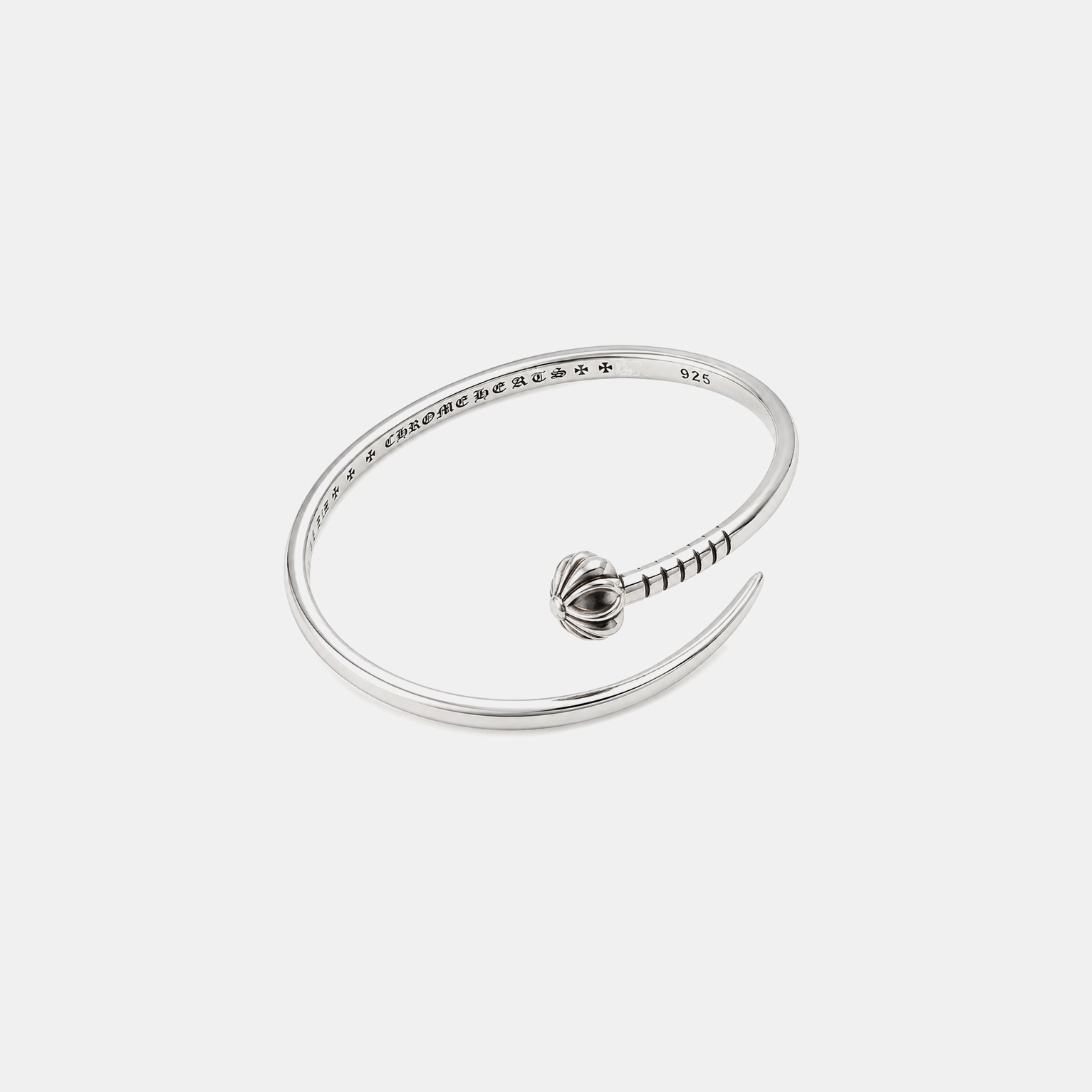 Gothic Stud Nail Cuff Bracelet - Silver
