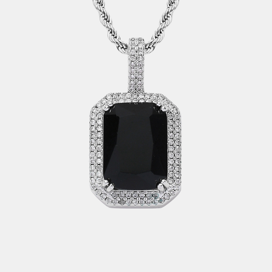 Jade Sparkle Pendant - Black Gold