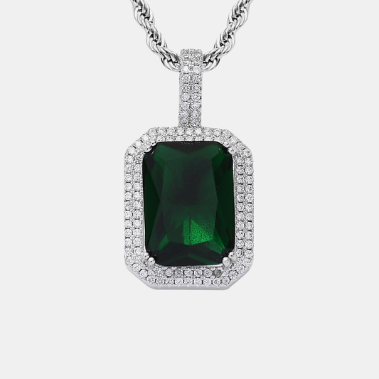 Jade Sparkle Pendant - Green Gold