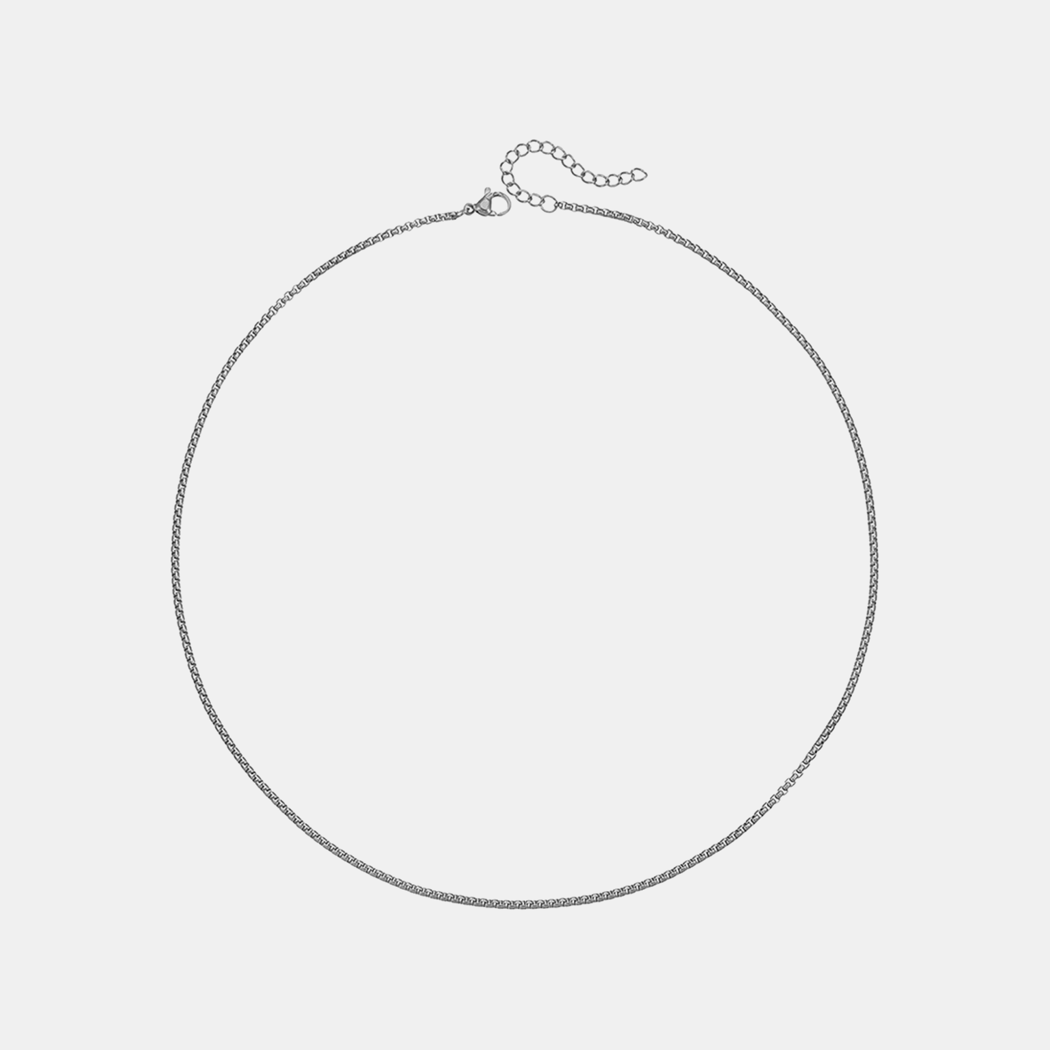 3mm Square Bead Chain - Silver