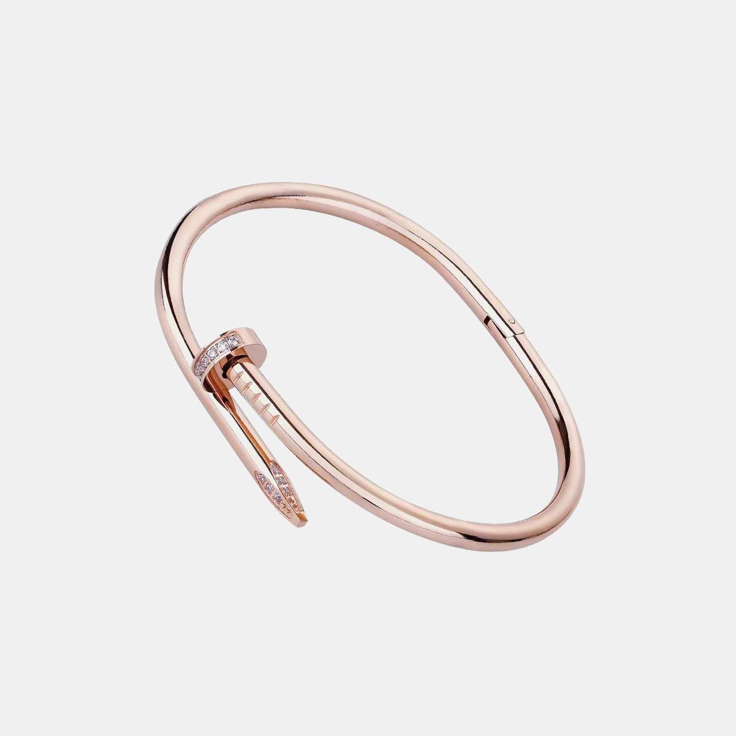 Iced Nail Bracelet - Rose Gold